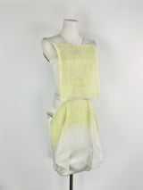 Maticevski 'Application' Ice Blue & Lime Green Beaded Panel Dress - AU8