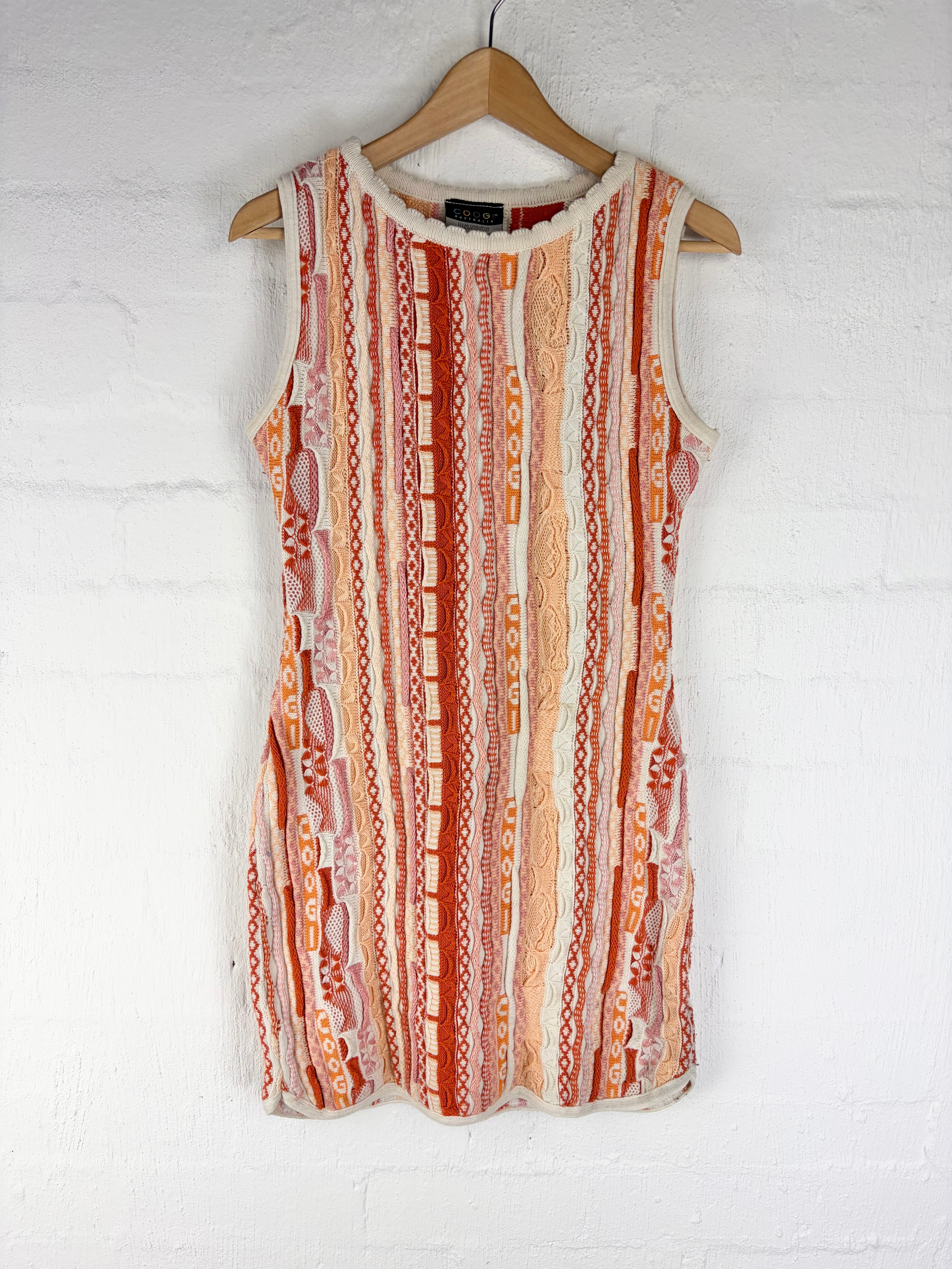 pinky and orange vest on white background