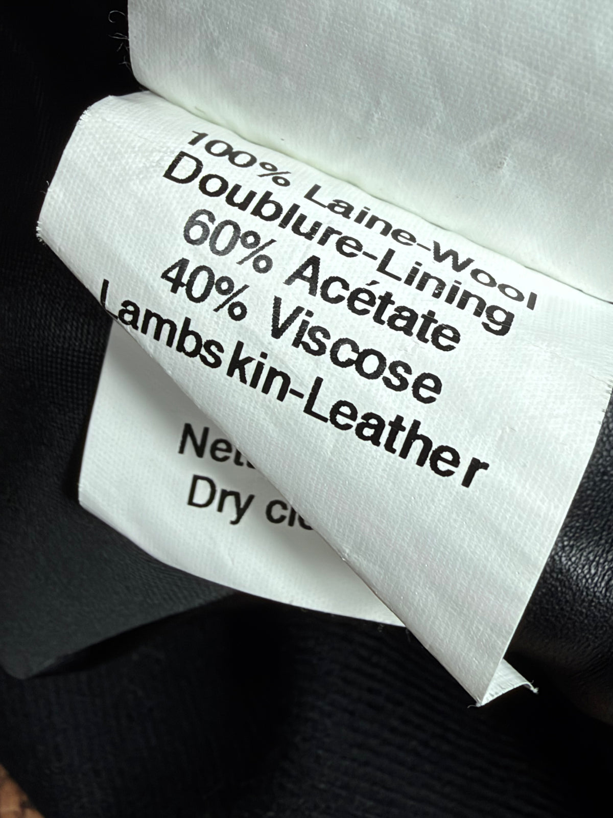 Longchamp Black Wool & Leather Belted Pencil Skirt - AU8/10