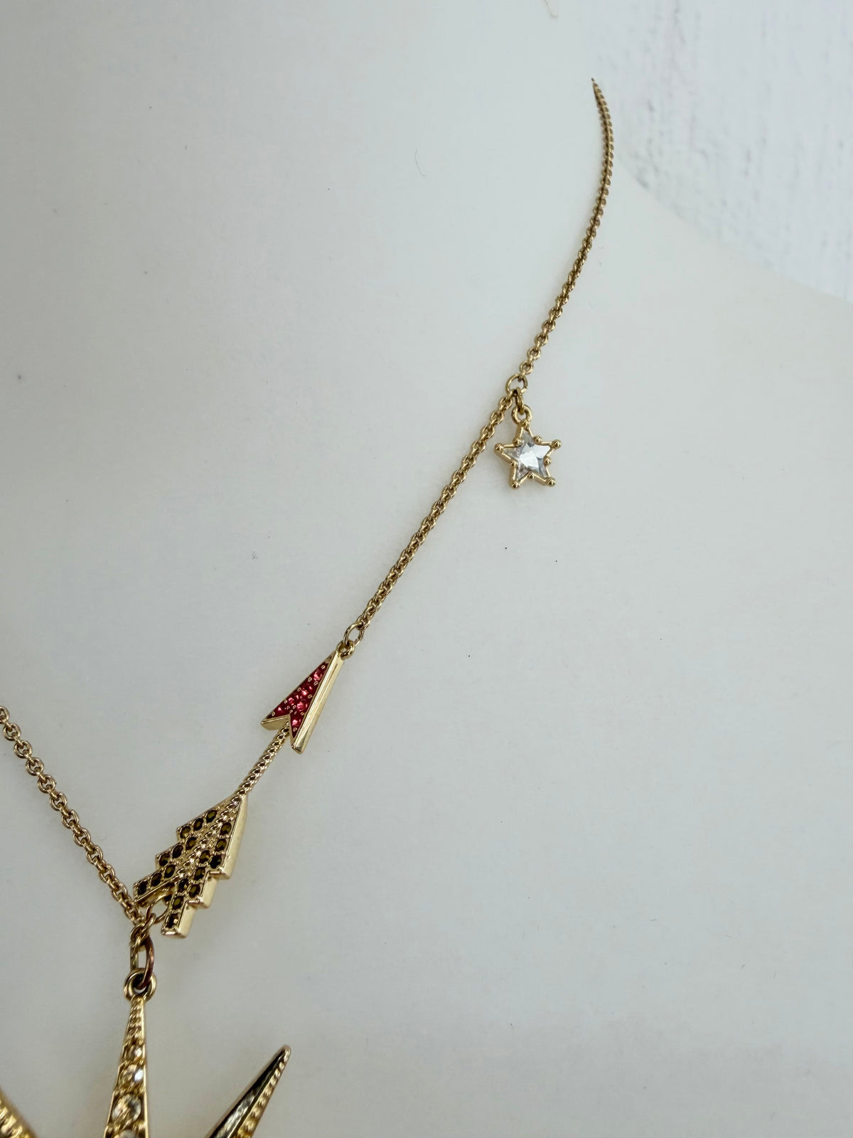 Swarovski Lucky Goddess Asymmetrical Earrings & Necklace Set