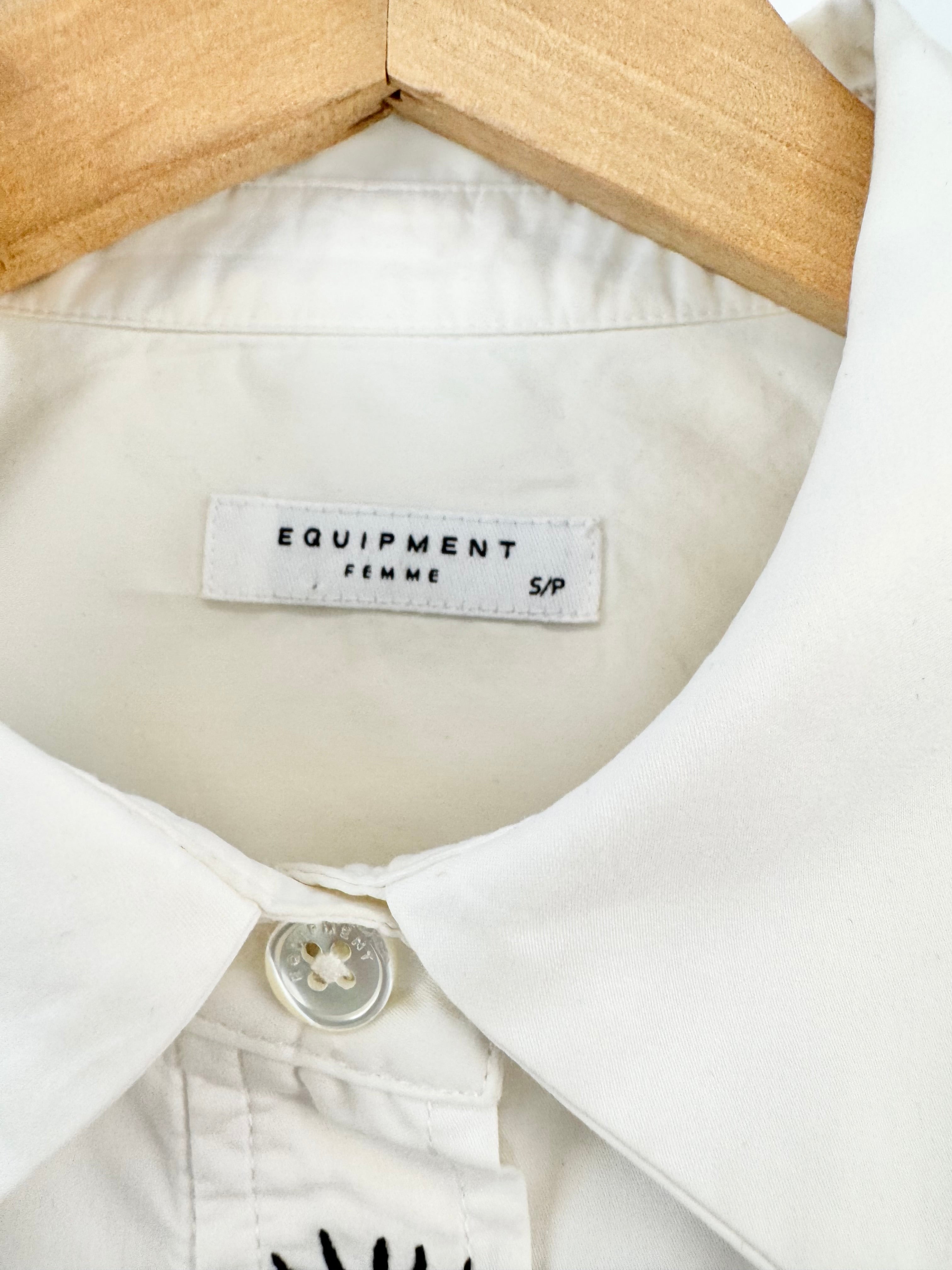 Equipment White Eye Embroidered Blouse - AU8/10