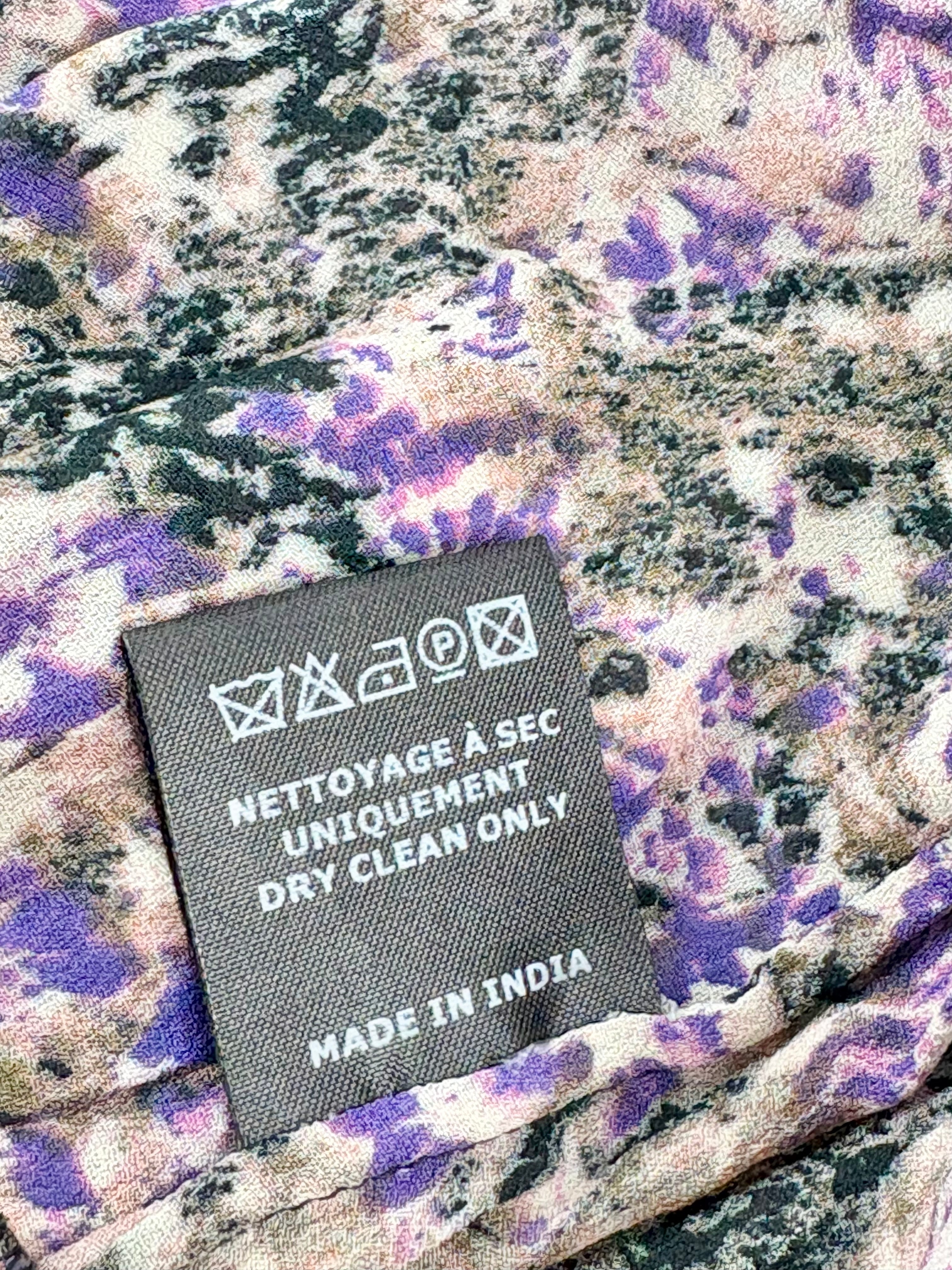 Isabel Marant Étoile Lavender Floral Camo Sheer Midi Dress - AU10