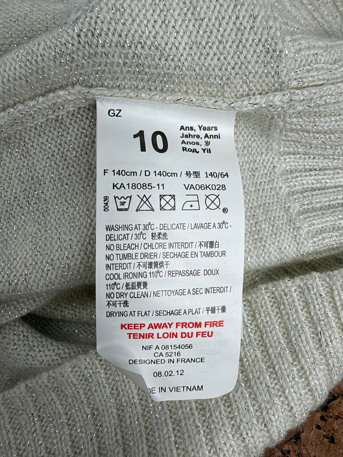 Kenzo Kids Navy & Blue Knitted Sweater - AU2/4
