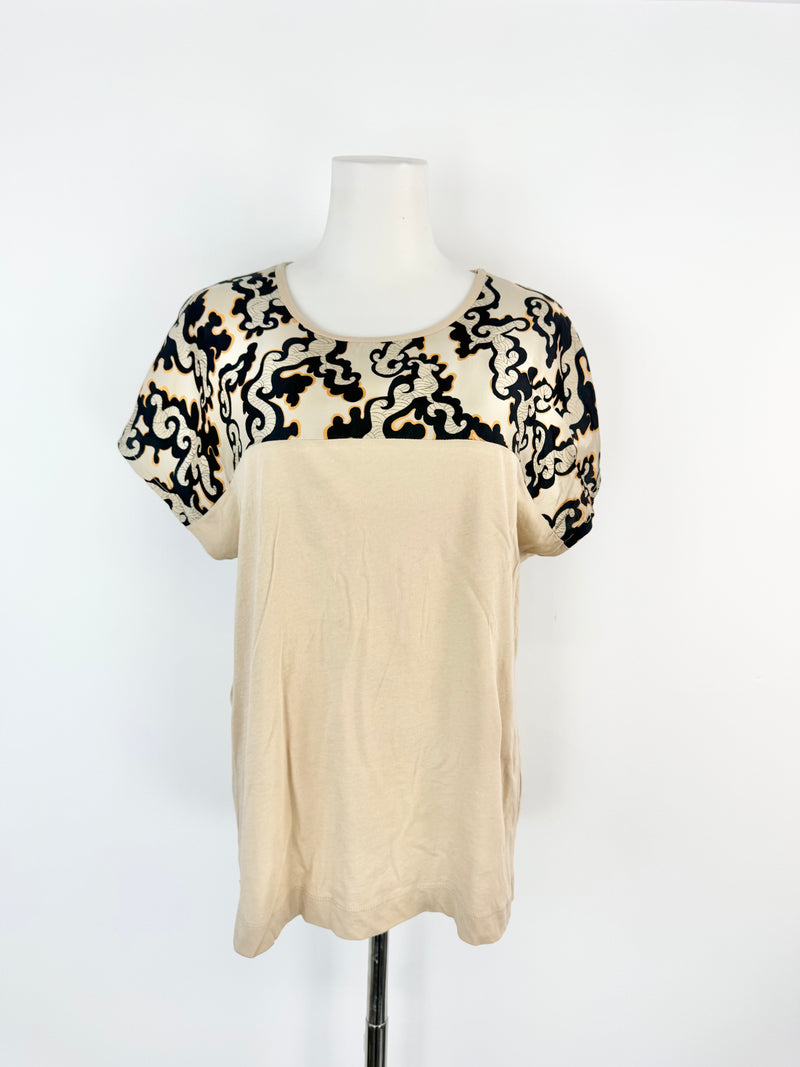Dries van Noten Biege Spliced T-Shirt - AU6/8
