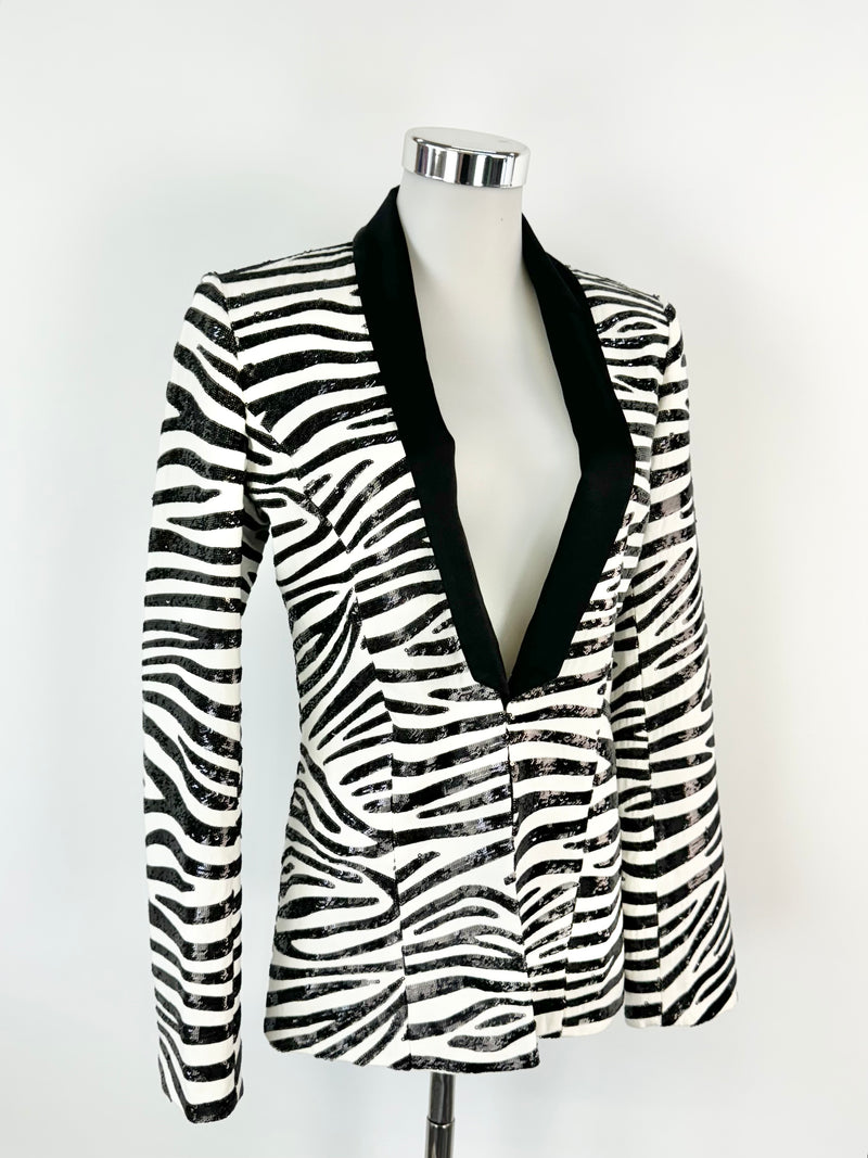 Sass & Bide 'Never Explain' Sequin Embroidered Zebra Jacket - AU8