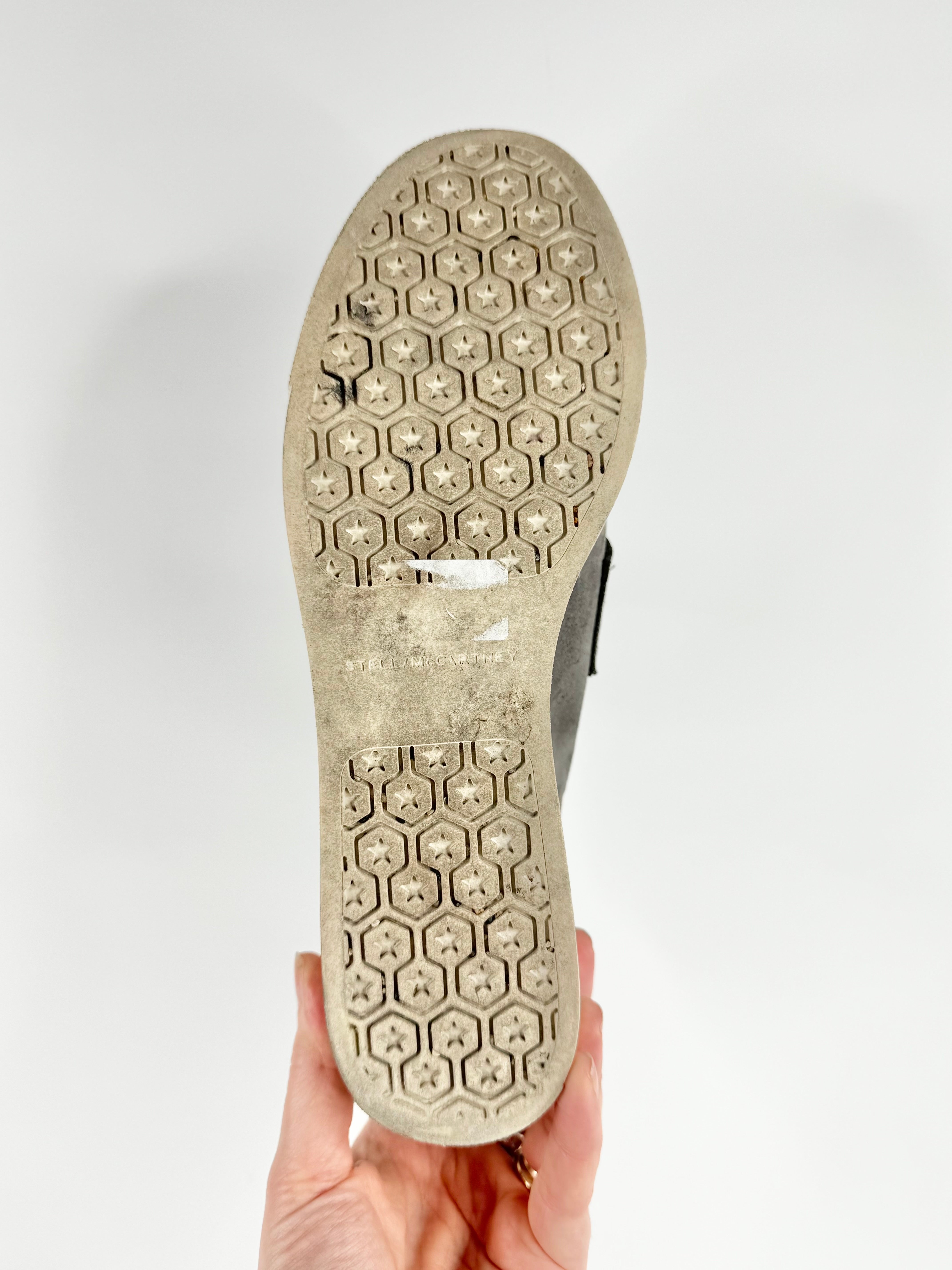 Stella McCartney Grey 'Binx' Horsebit Platform Loafers - EU39