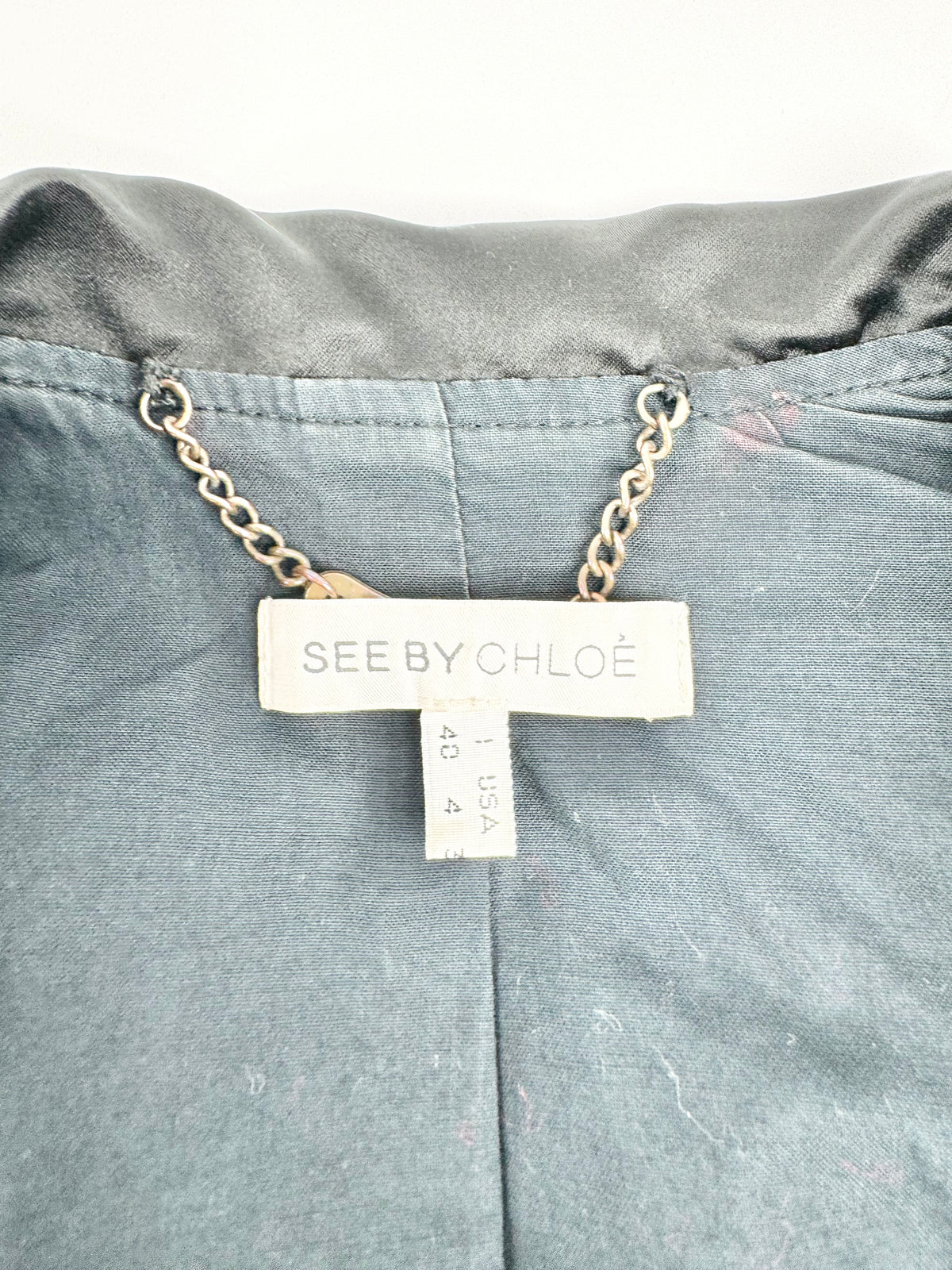 See By Chloe Cropped Black Blazer - AU10
