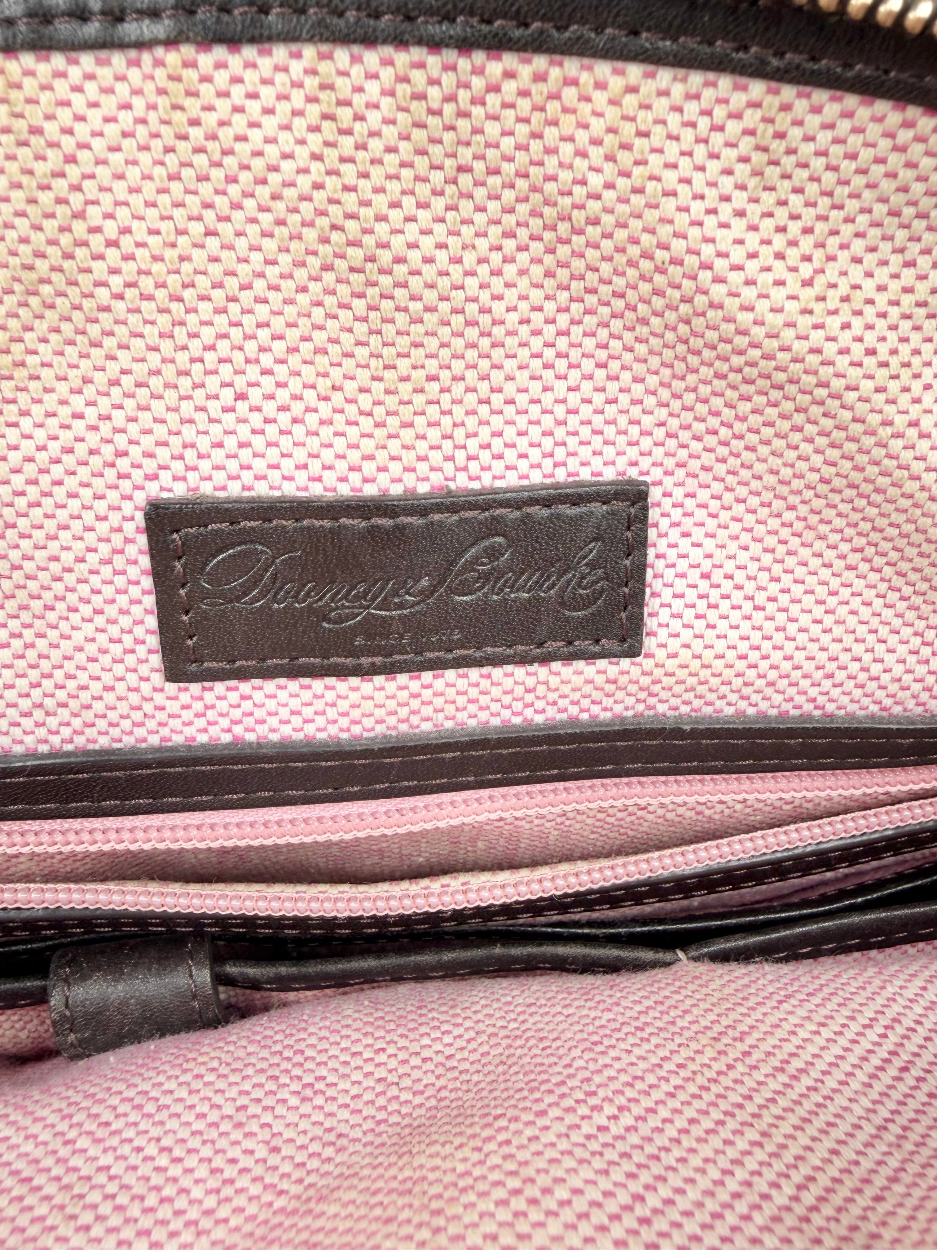 Dooney Bourke Red and Black Faux Croc Satchel Bag