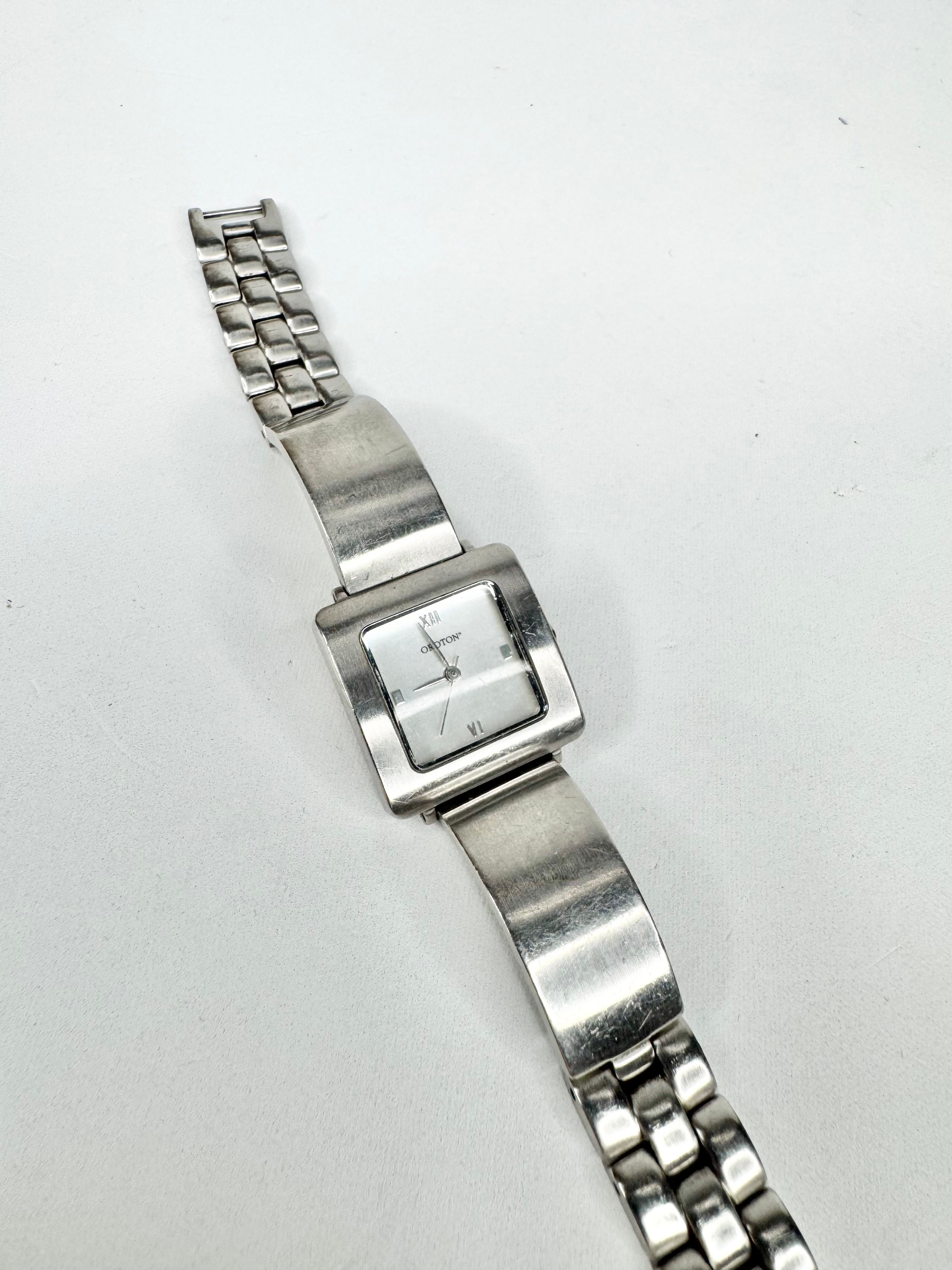 Oroton Silver Square Face Watch