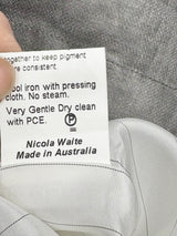 Nicola Waite Charcoal Pleat Linen Midi Skirt - AU18