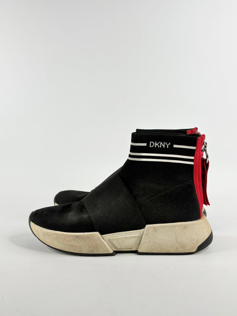 DKNY Black 'Marini' Knit Sneakers - EU40