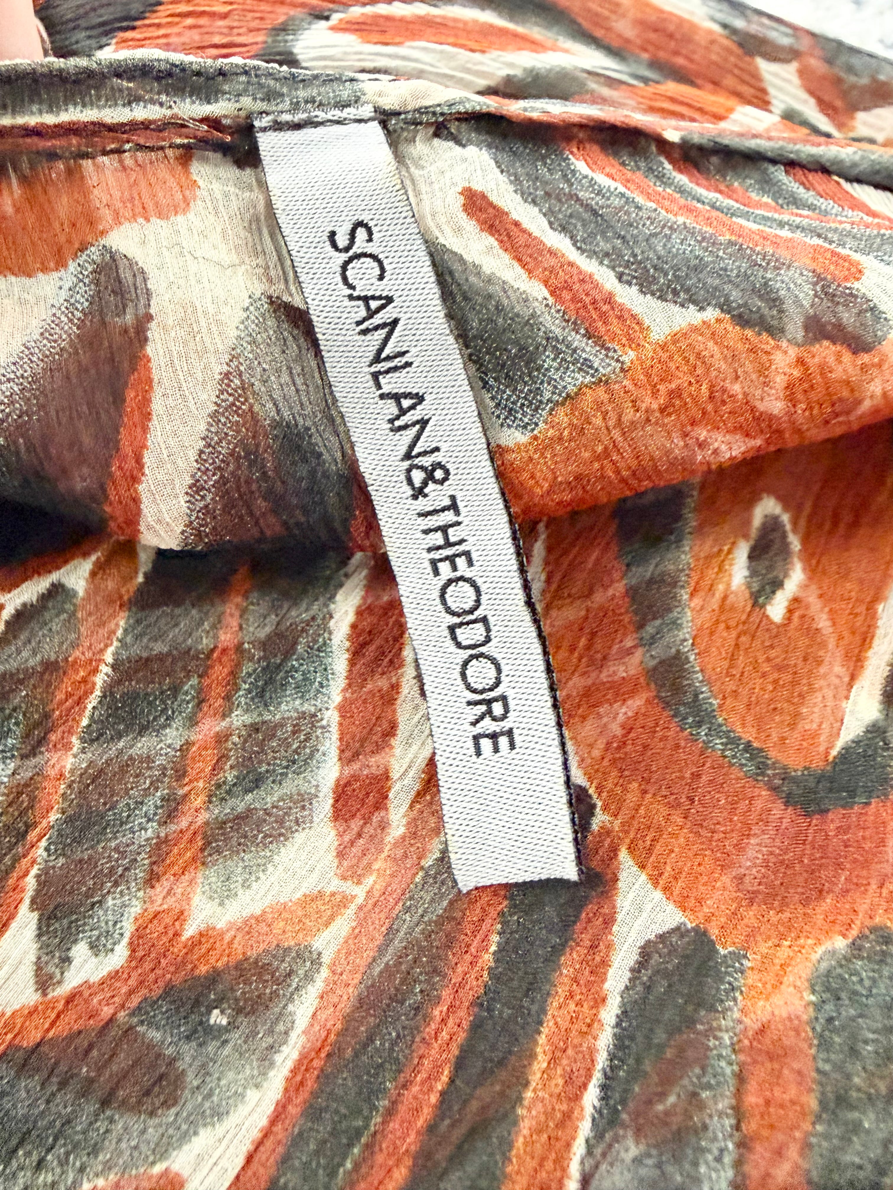 90s Scanlan Theodore Silk Patterned Tunic - AU10