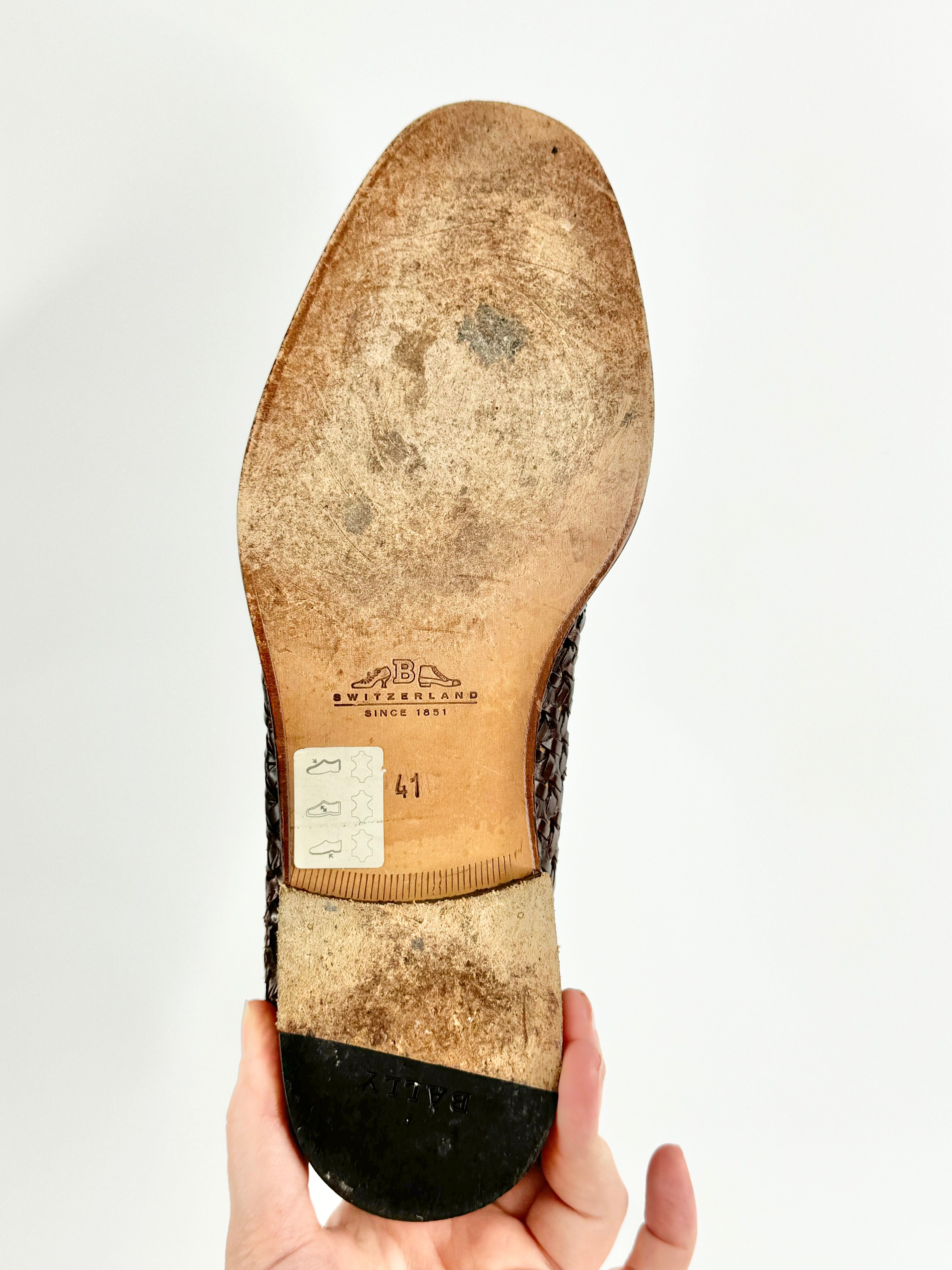 Bally Brown Woven Lace ups - EU41
