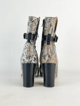 Trenery Snakeskin Textured Ankle Boots - EU41