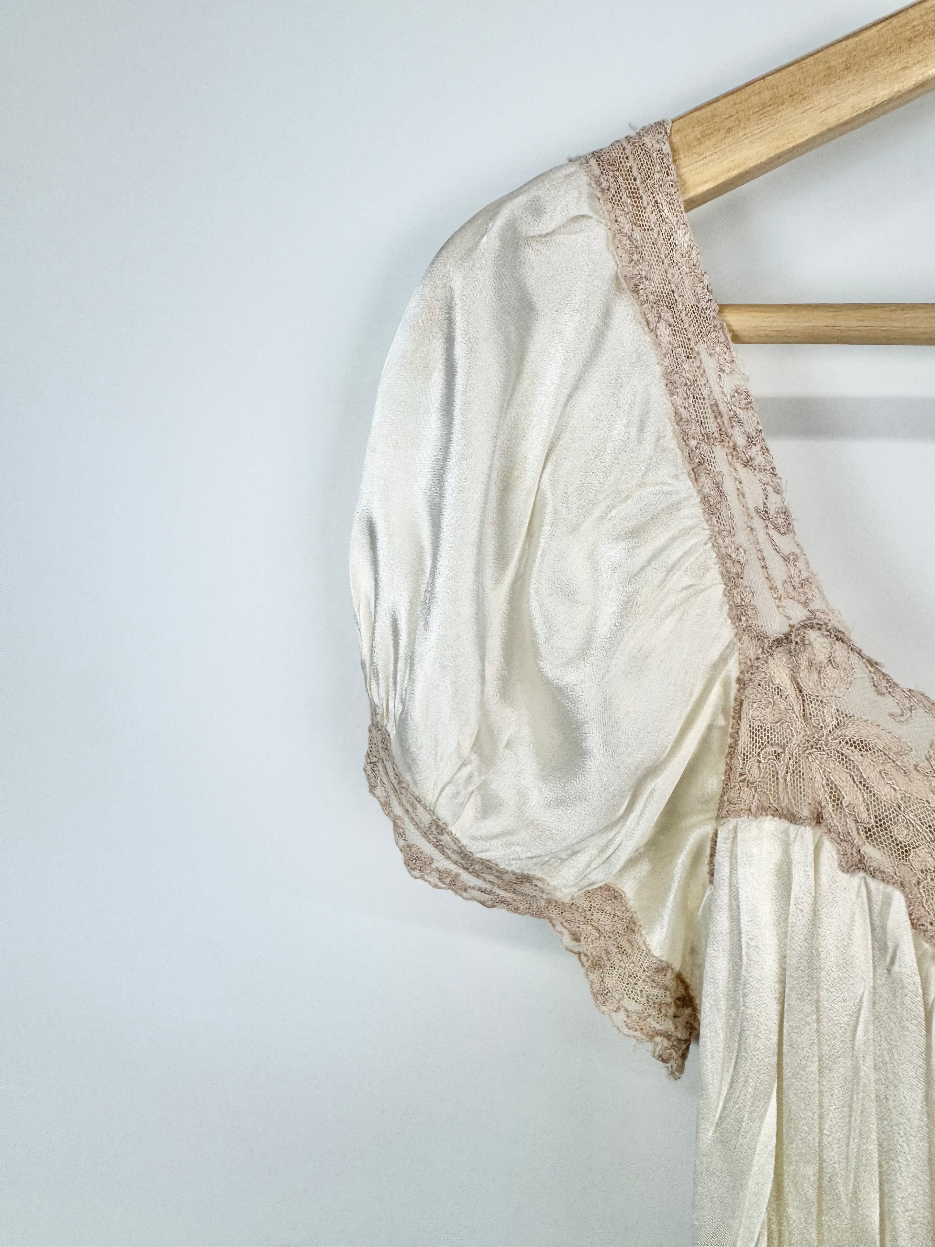 Vintage Hand-Made Old Hollywood Satin Slip Gown