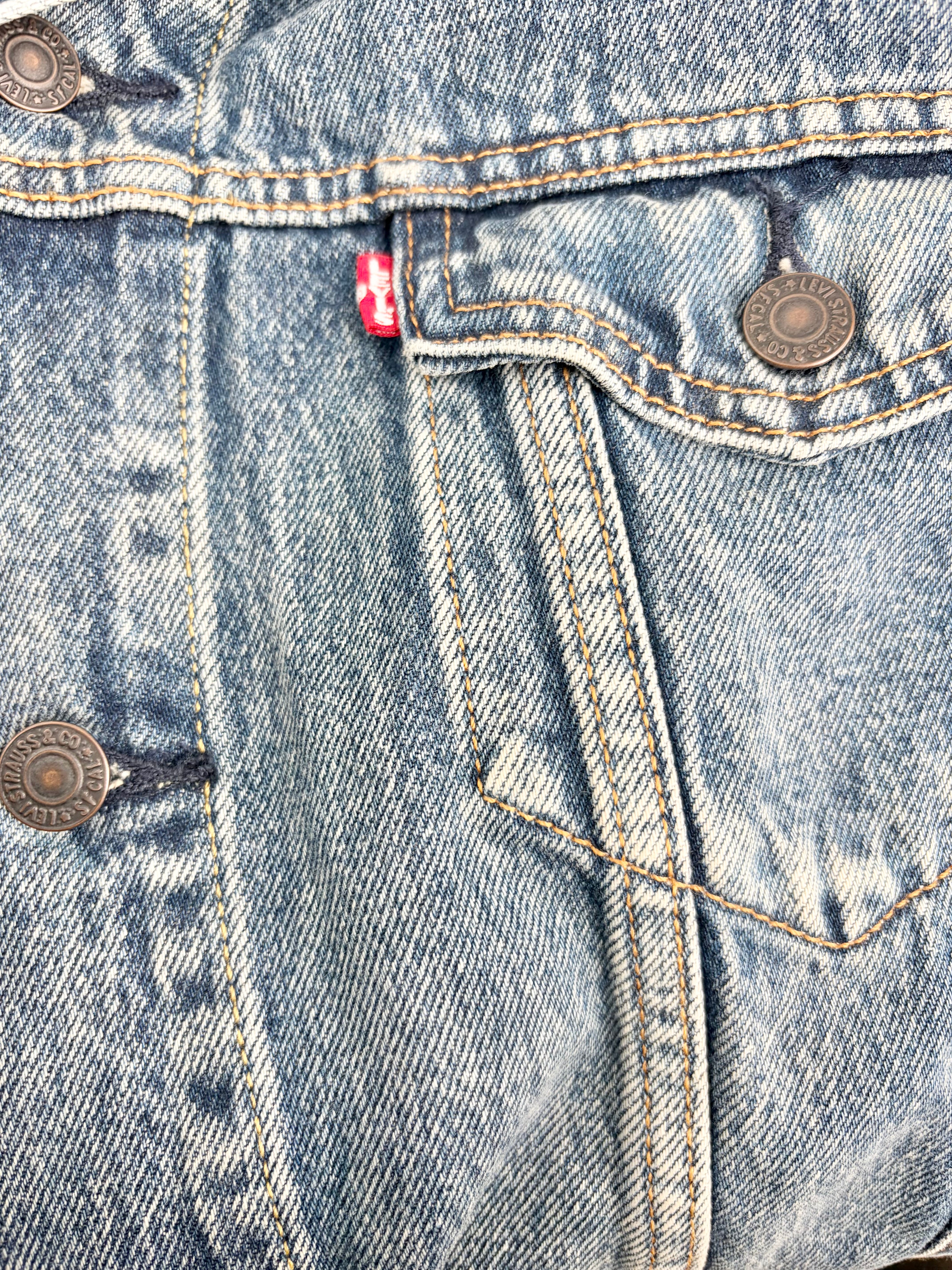 Levi's Blue Denim Tailored Button Down Jacket - L