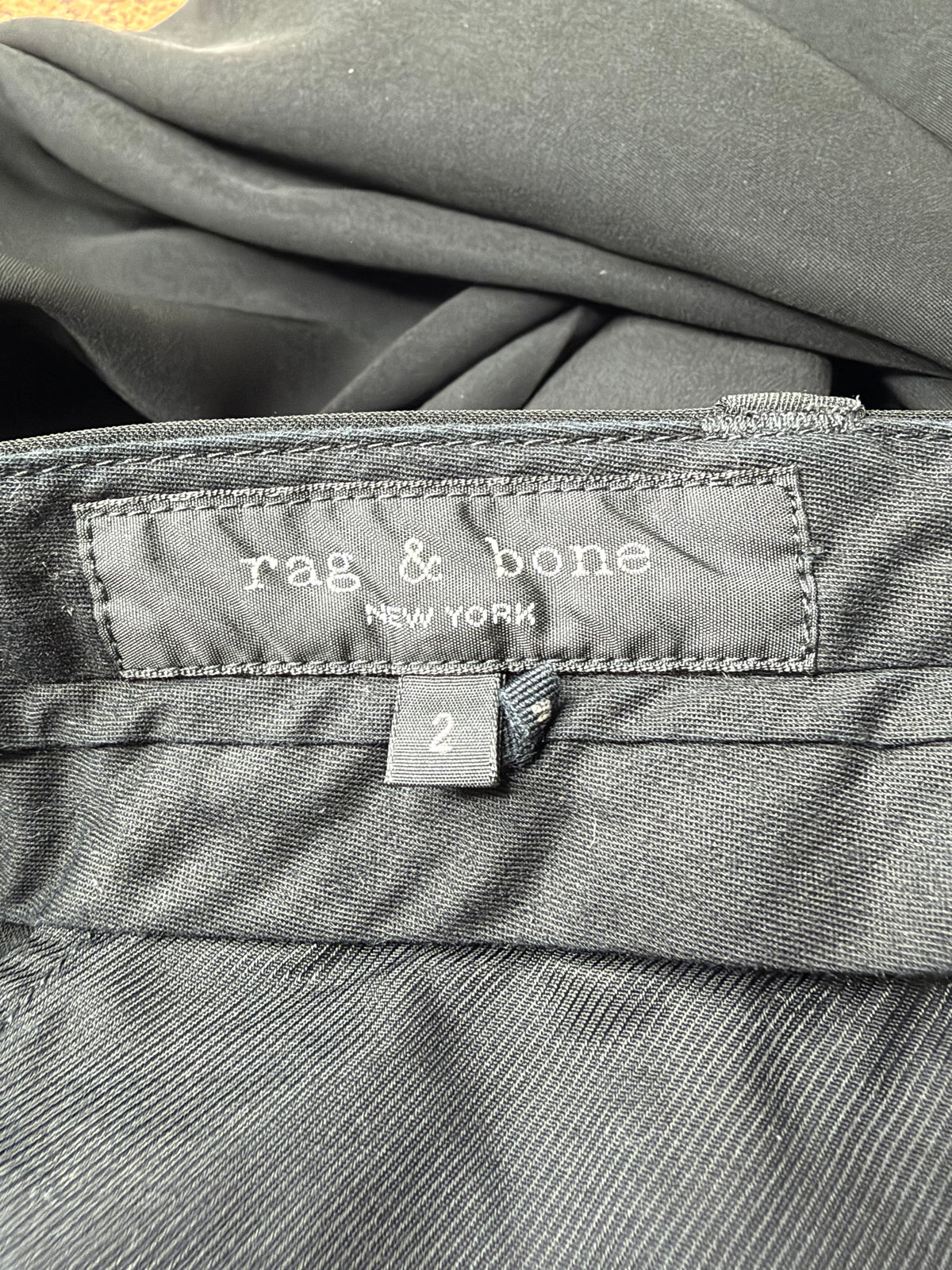 Rag & Bone Black Wide Leg Slacks - AU10