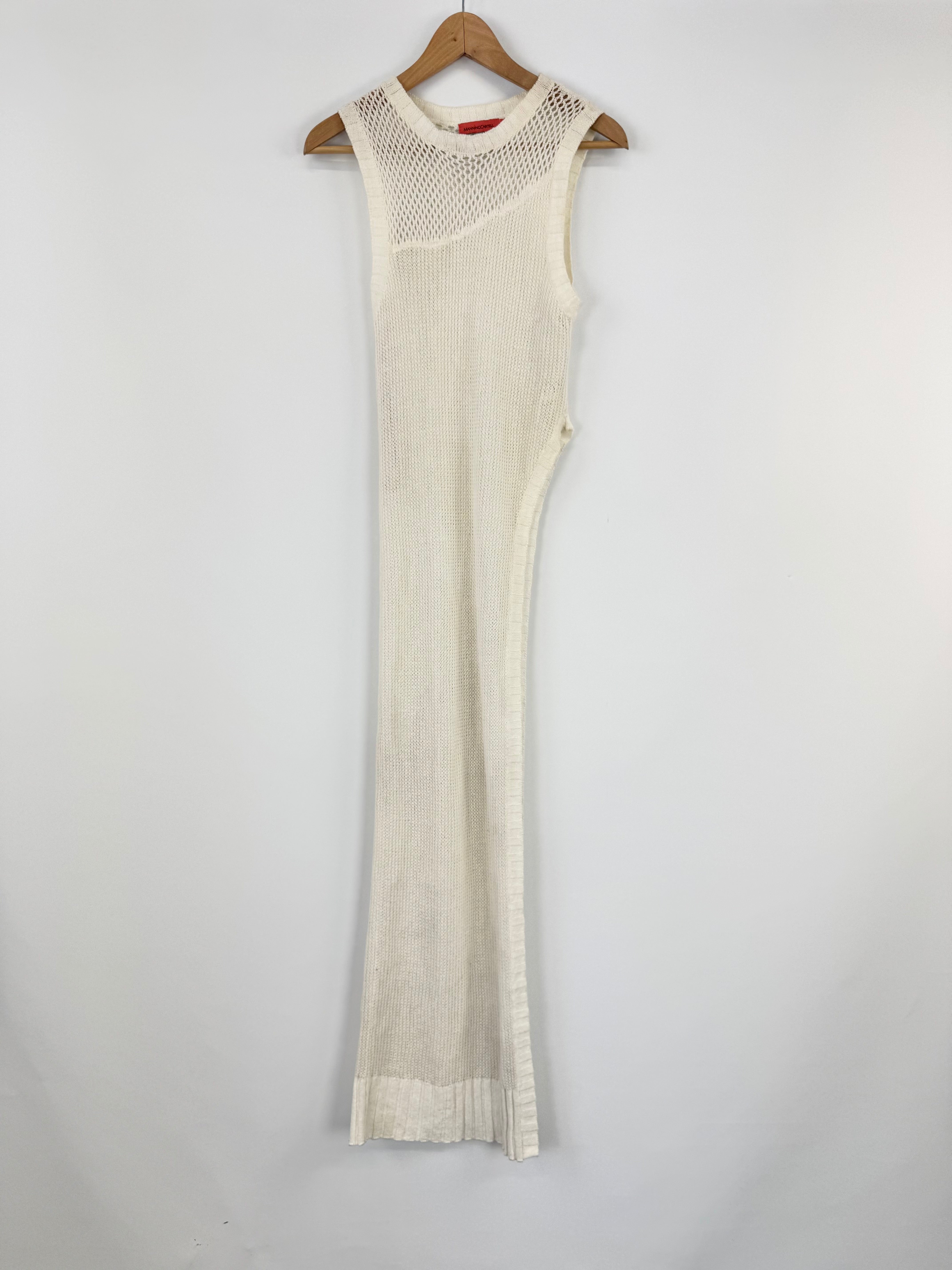 Manning Cartell Cream Crochet Cotton & Linen Maxi Tunic - AU8