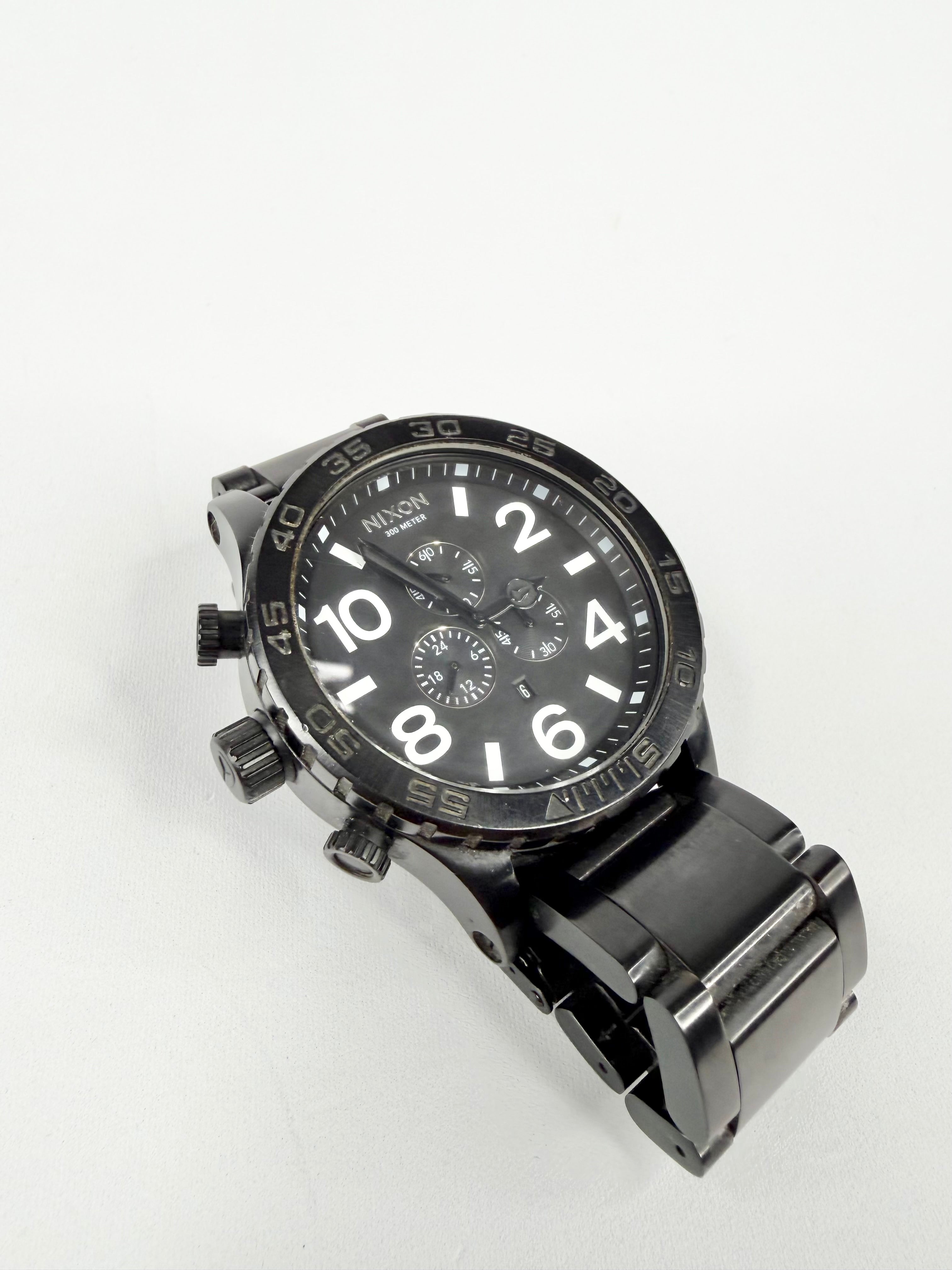 Nixon 51-30 Large Black Chrono Watch