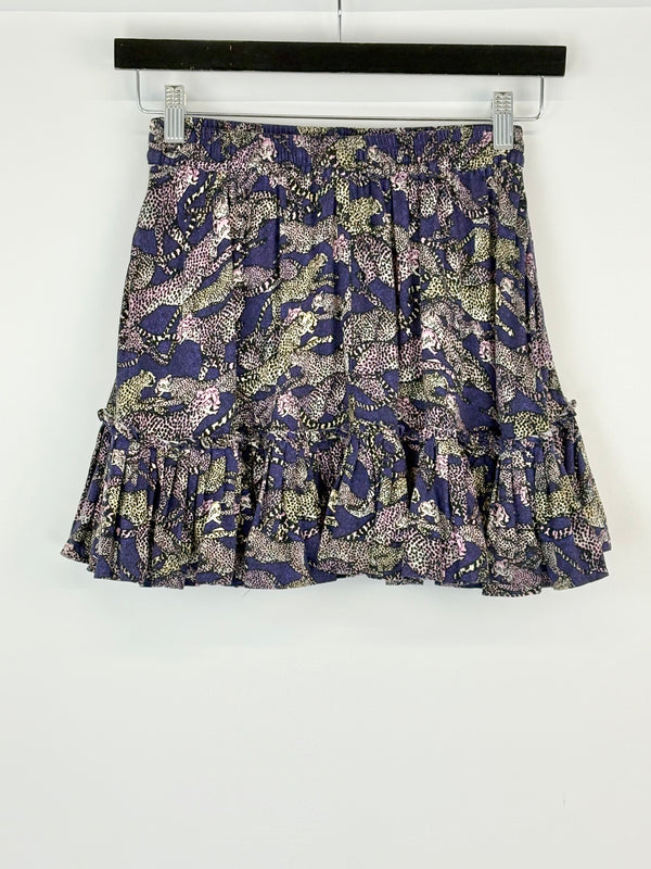 Kenzo Kids Violet & Leopard-Print Skirt - 10