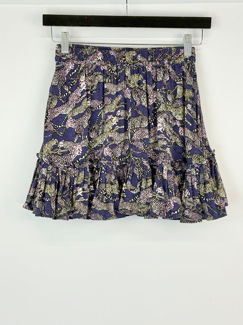 Kenzo Kids Violet & Leopard-Print Skirt - 10