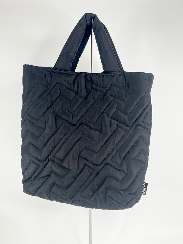 Rollie Black Nylon Puffer Tote Bag