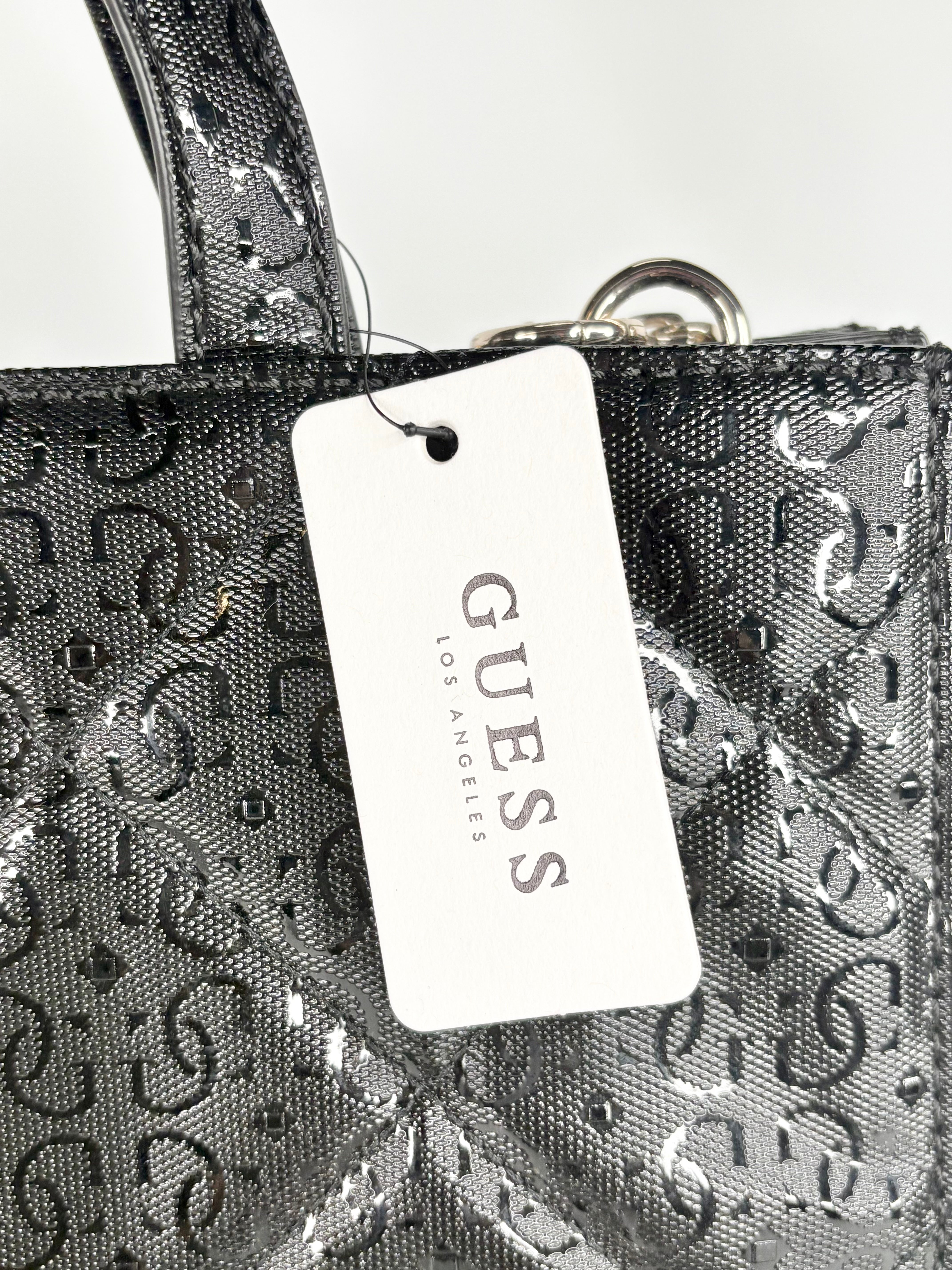 Guess Black PU Quilted 'Dilla' Handbag