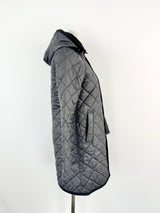Lavenham Grey Black Quilted Coat - AU8/10