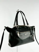 Coach Black Grained Leather Bag