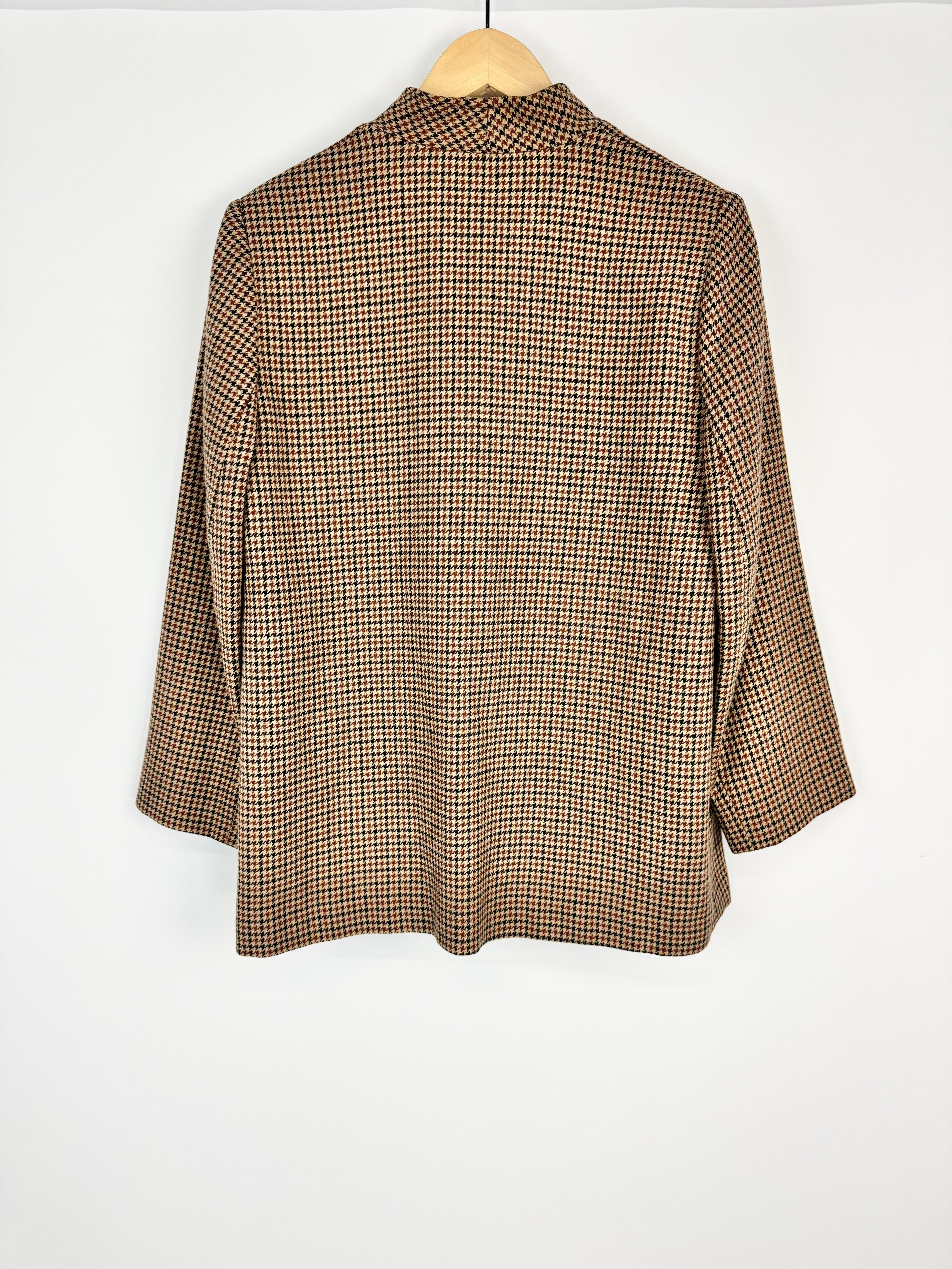 Vintage Sanro Melbourne Glen Plaid Swing Coat - AU10/12