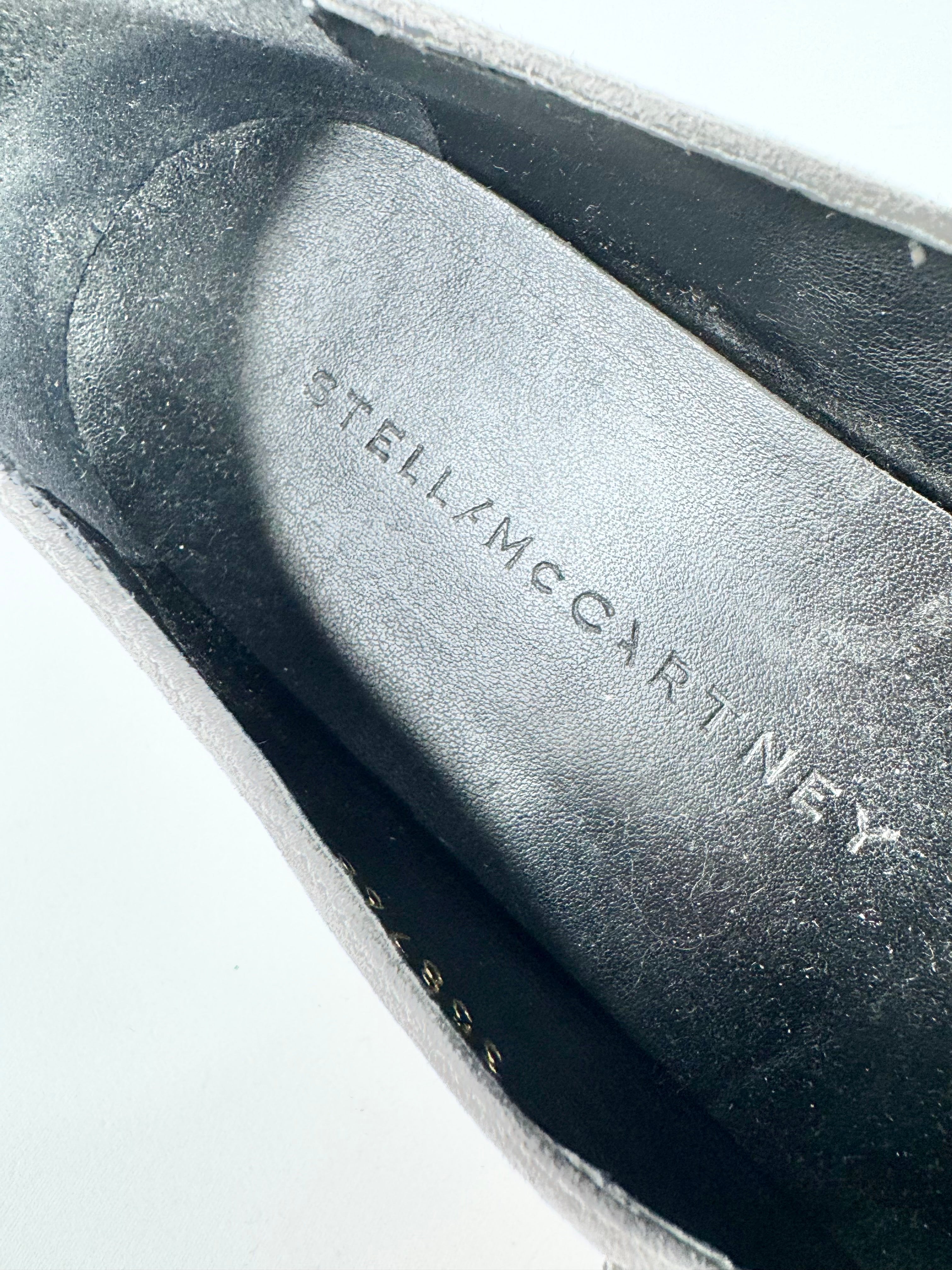 Stella McCartney Grey 'Binx' Horsebit Platform Loafers - EU39