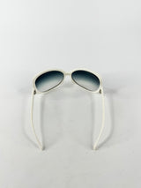 Dolce & Gabbana Cream Rectangle Sunglasses