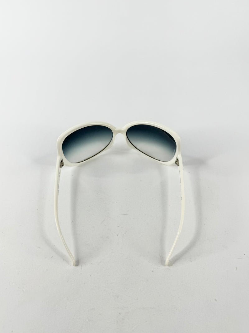 Dolce & Gabbana Cream Rectangle Sunglasses
