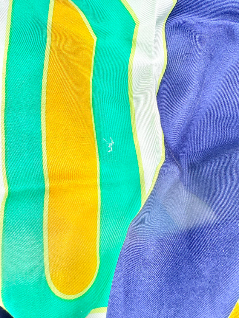Pierre Cardin Emerald Green Silk Scarf