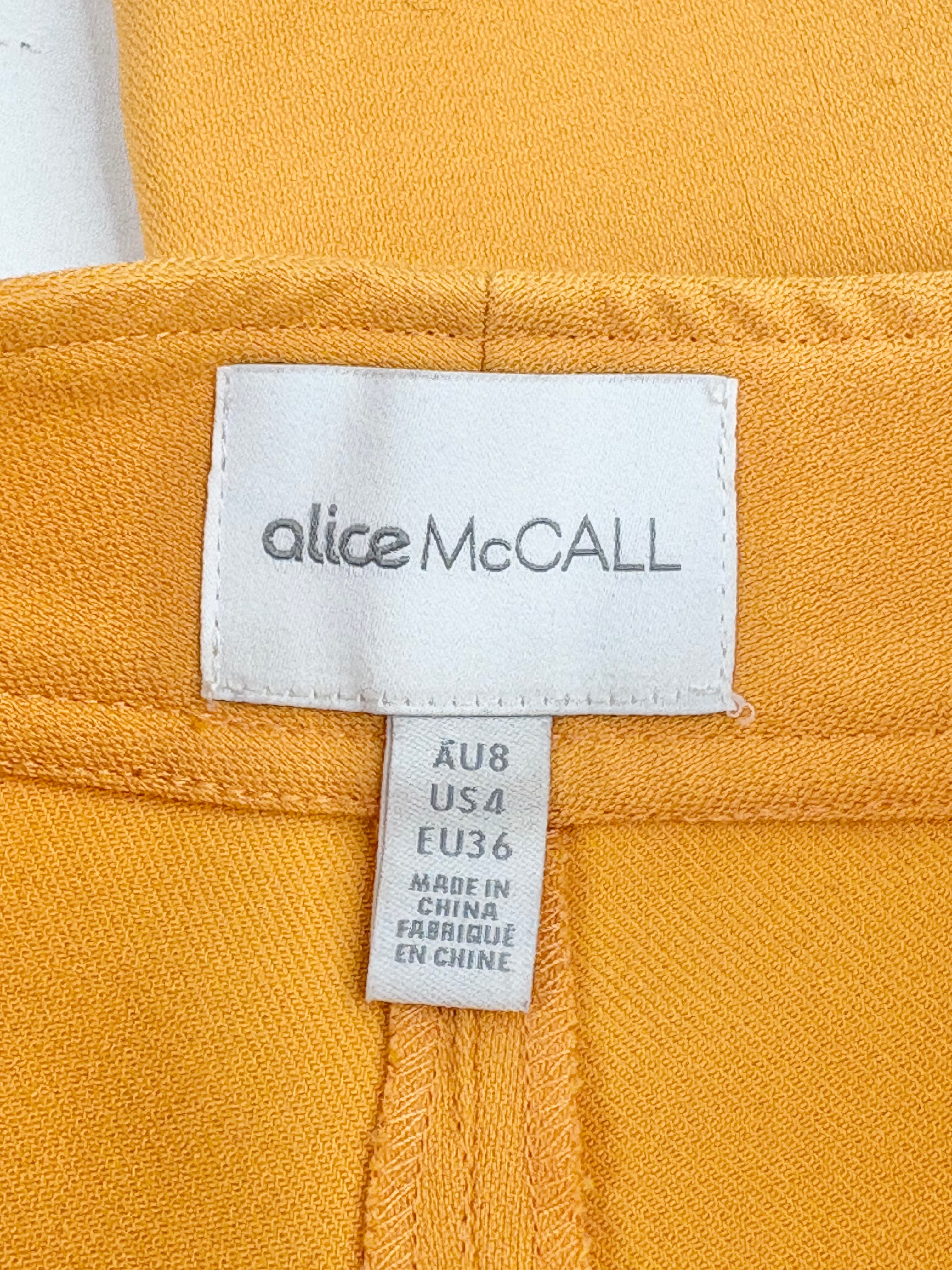 Alice McCall Mustard Yellow 'Air France' Pants - AU8