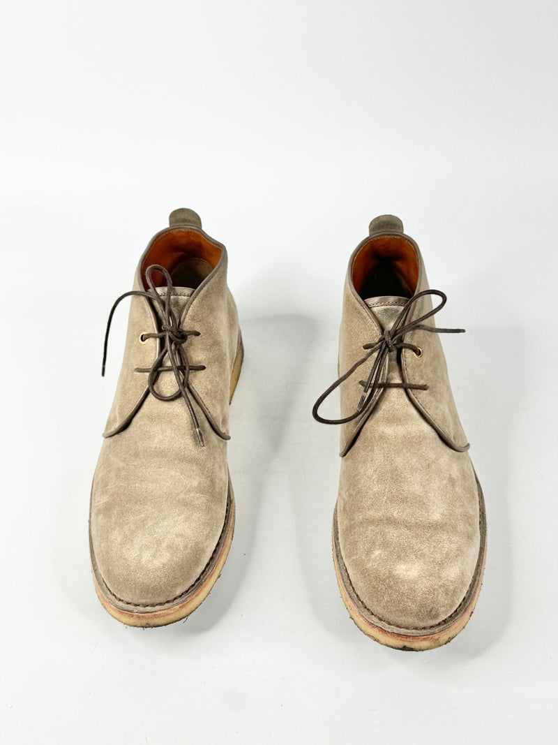 Zegna Suede Geige Lace Up Shoes - US8.5