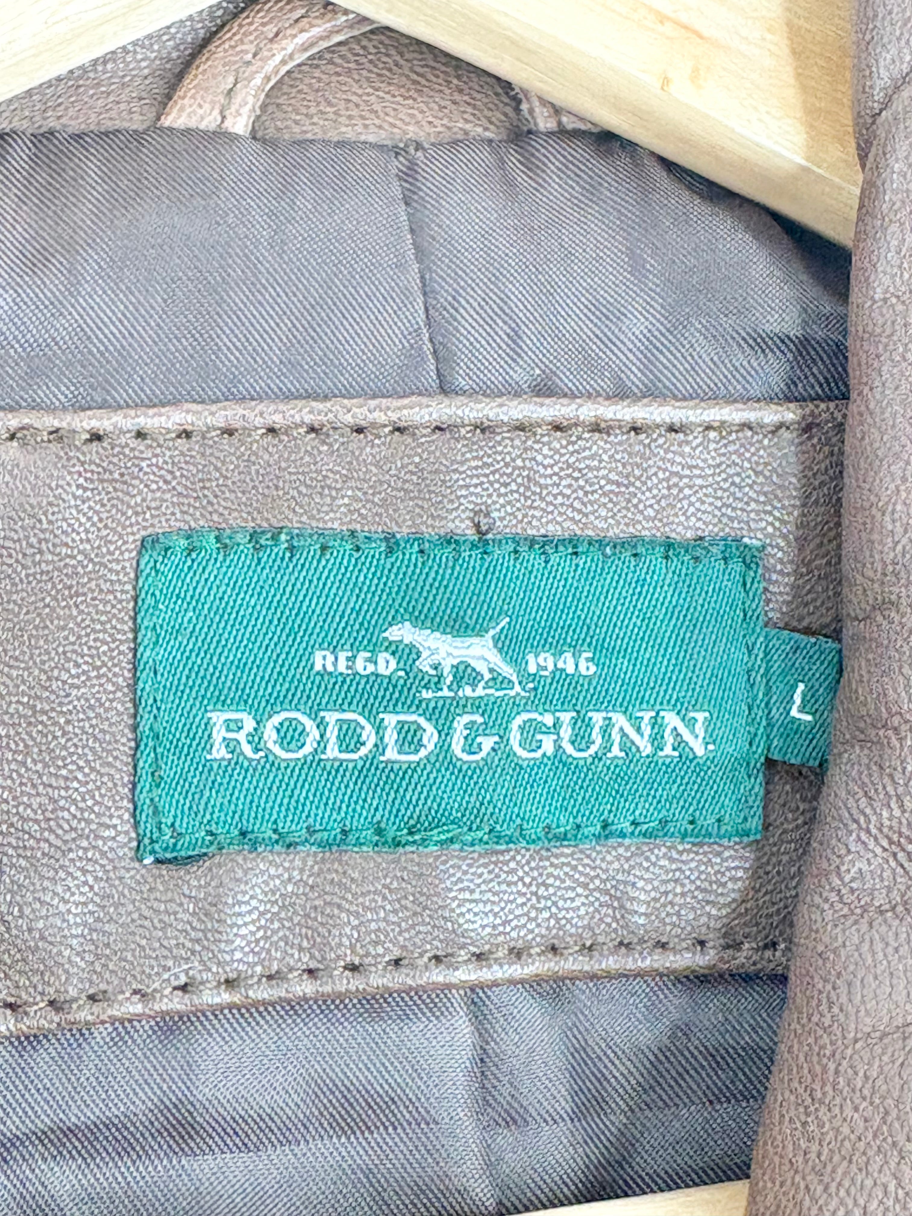 Rodd & Gunn Chocolate Brown Leather Jacket - L