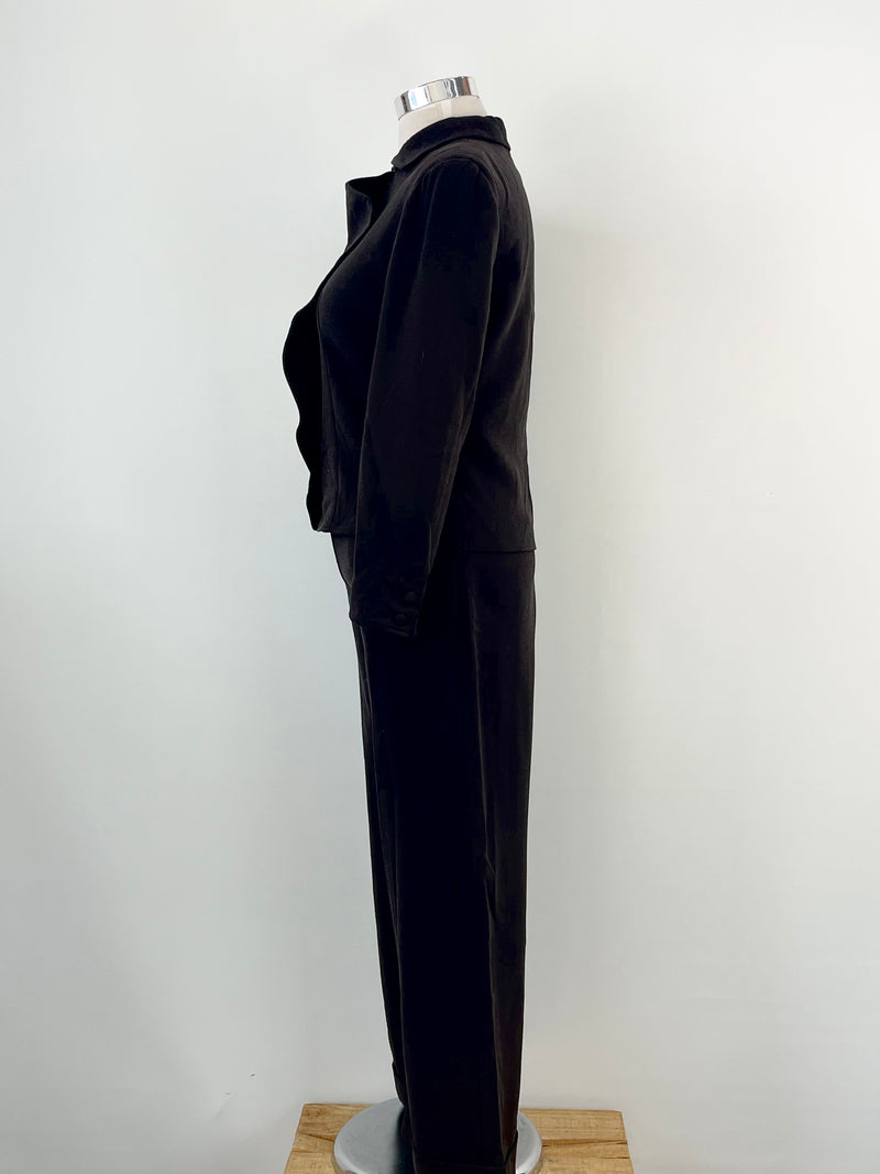 Vintage 80s Giorgio Armani Aubergine Wool 2pc Suit - AU10/12