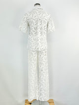 O.P On Parks Sheer White Lace Two Piece - AU8/6