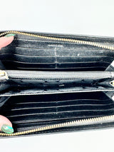 Oroton Smooth Black Zippered Purse
