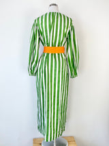 Aston Studios 'The Afie' Emerald Stripe Cotton Dress - AU8