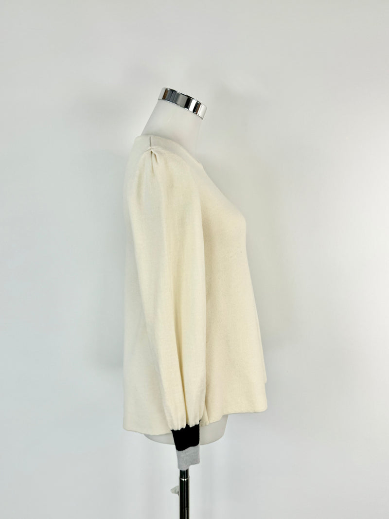 Cable Melbourne Cream Merino Wool Jumper - AU6/8