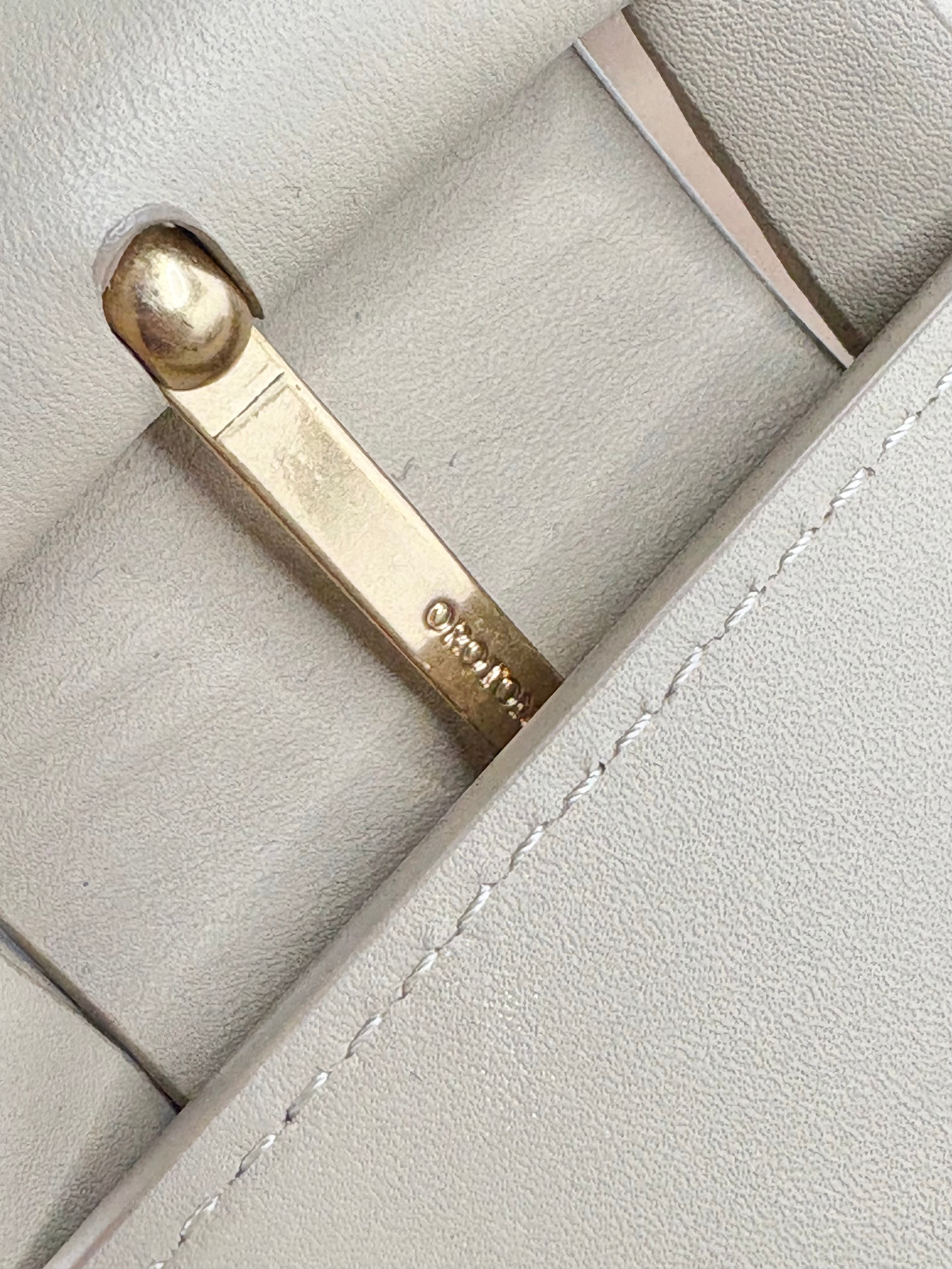 Oroton Beige Smooth Leather 'Frida' Small Satchel Bag