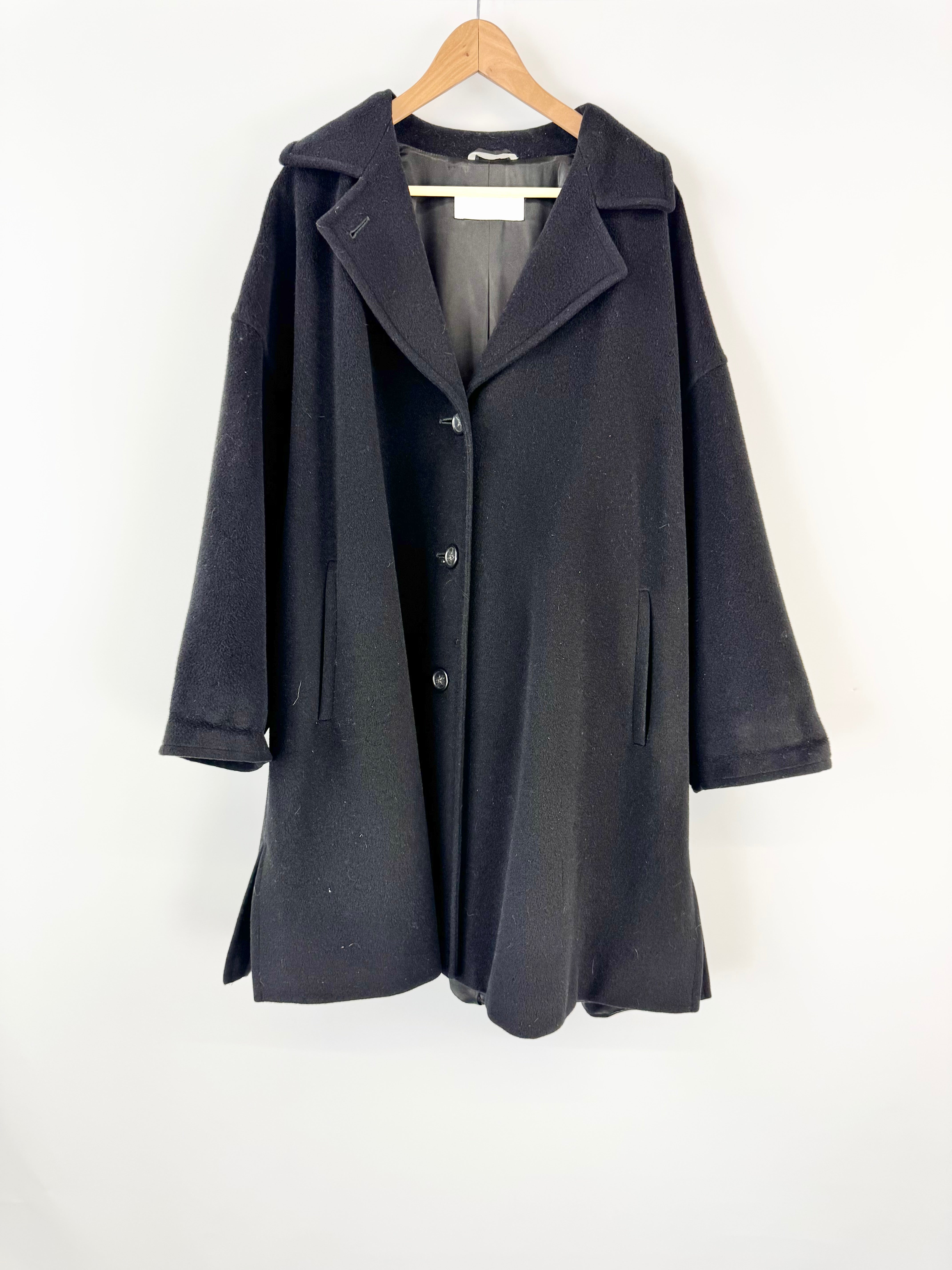 Max Mara Black Wool Coat - AU14