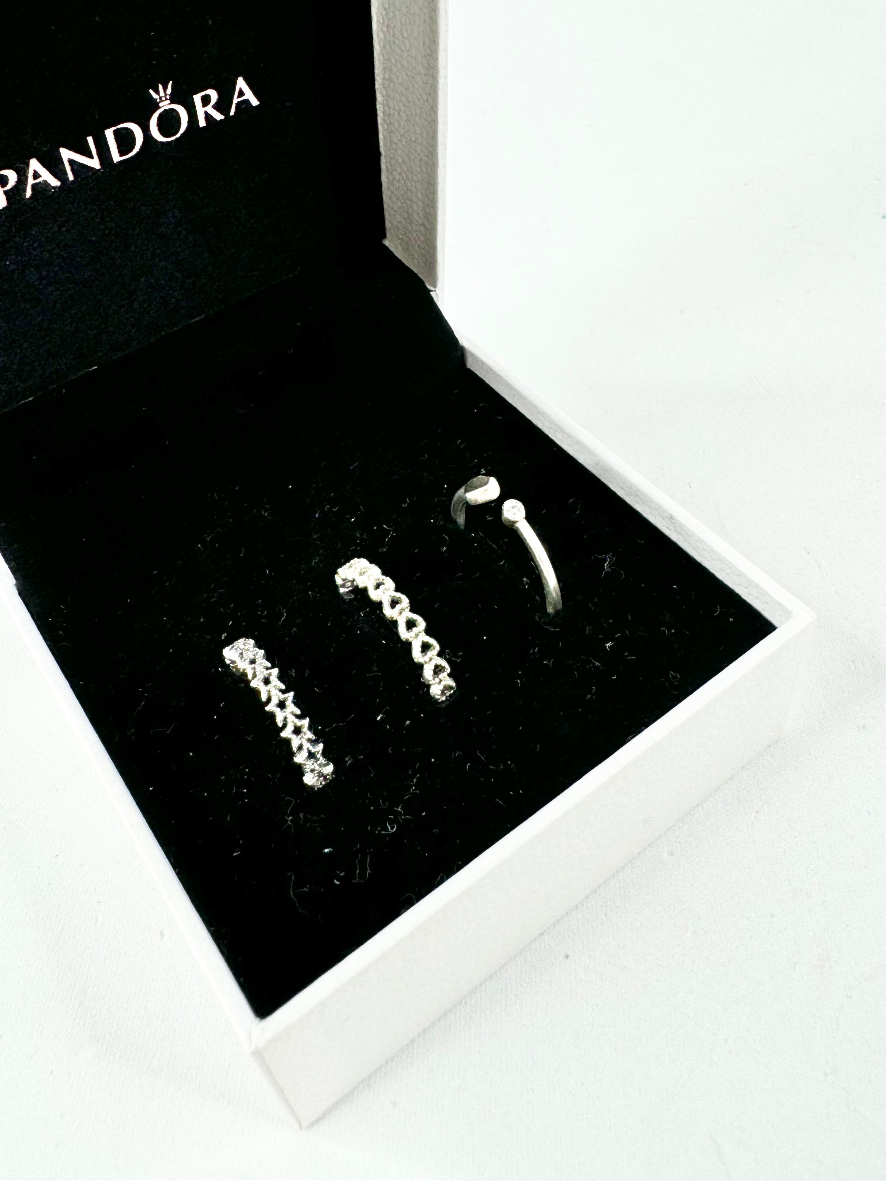 Pandora Star, Heart & Wrap Three Ring Set