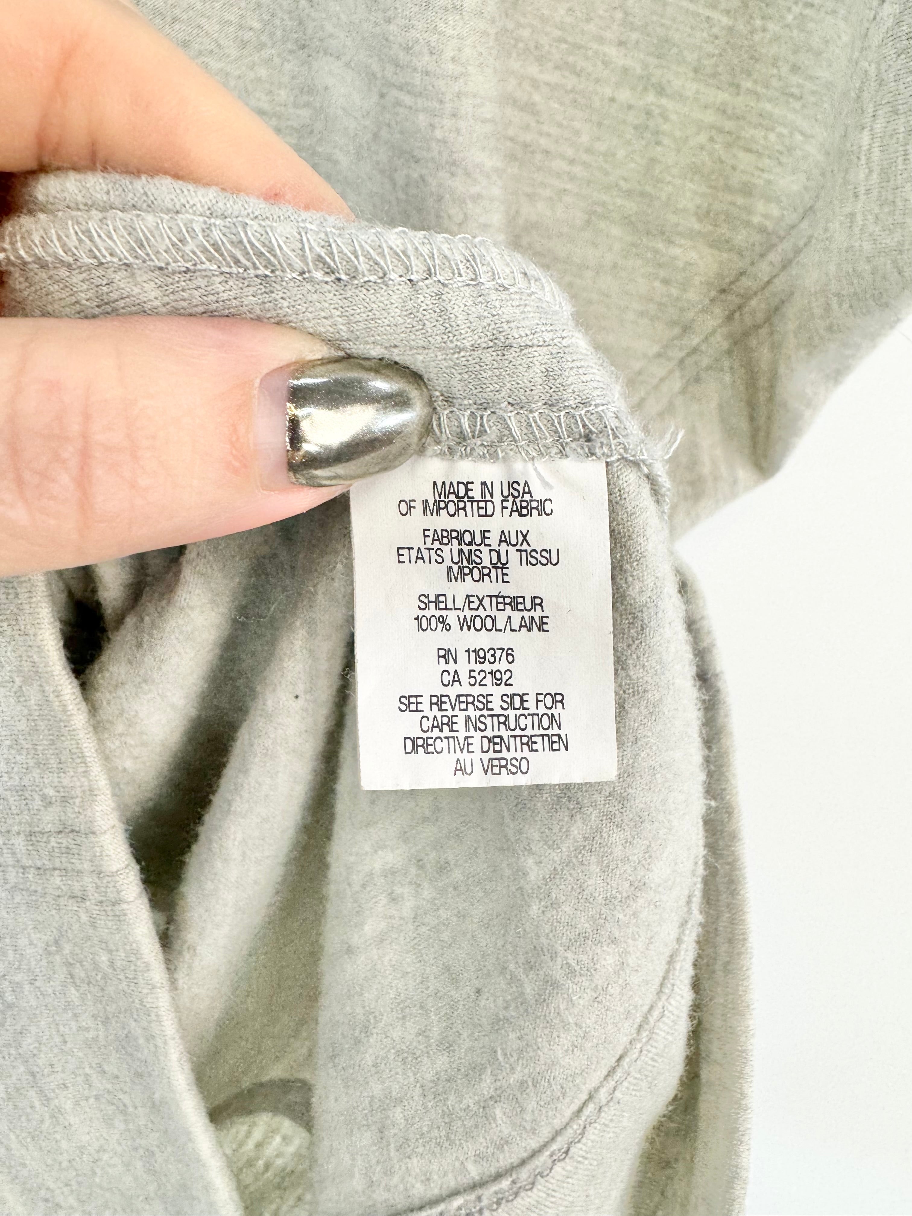 Helmut Lang Cloud Grey Wool Tunic - AU8/10