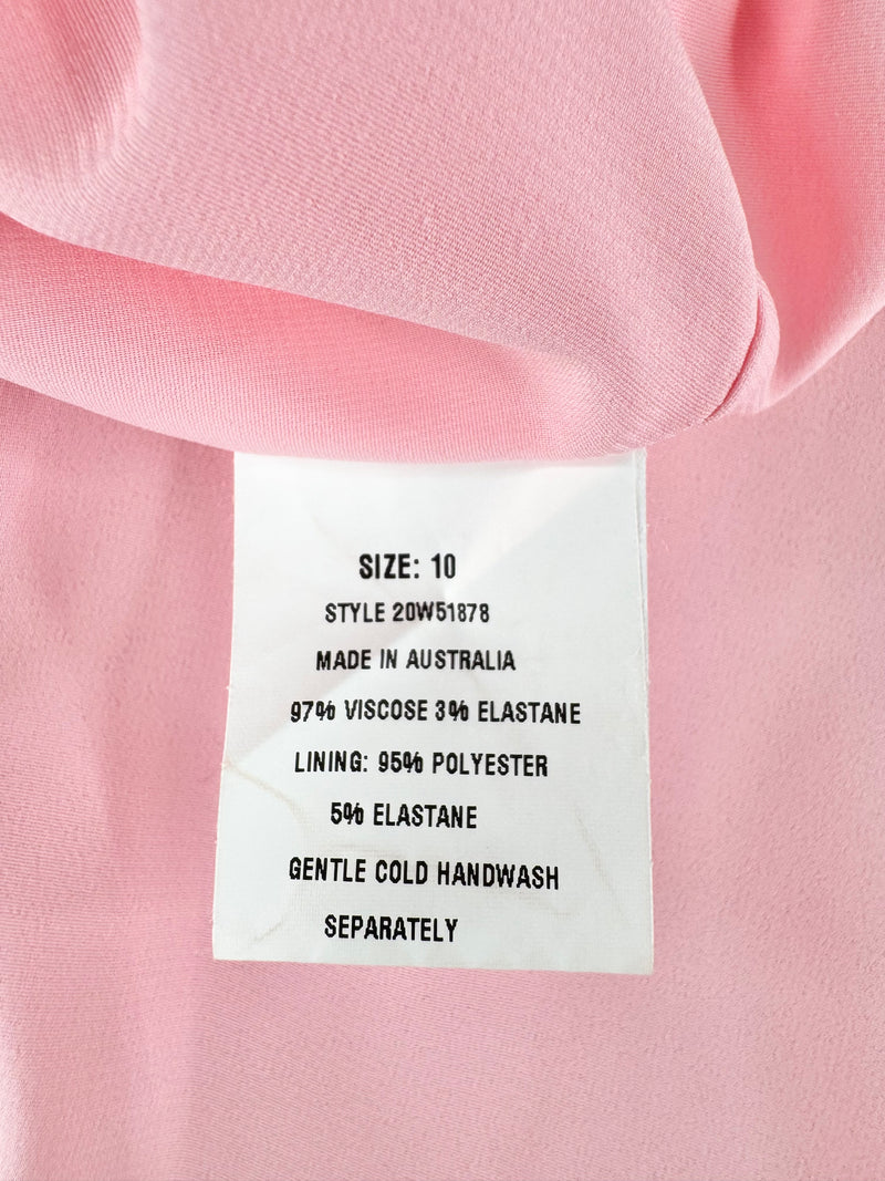 Manning Cartell Cherry Blossom Pink Silky Cocktail Dress - AU10