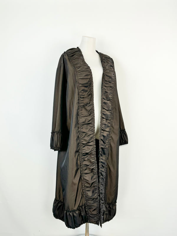 Vintage Tiffany Treloar Ruffle Trim Chocolate Jacket - AU10