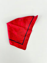 Yves Saint Laurent Blood Red Silk Square Pocket