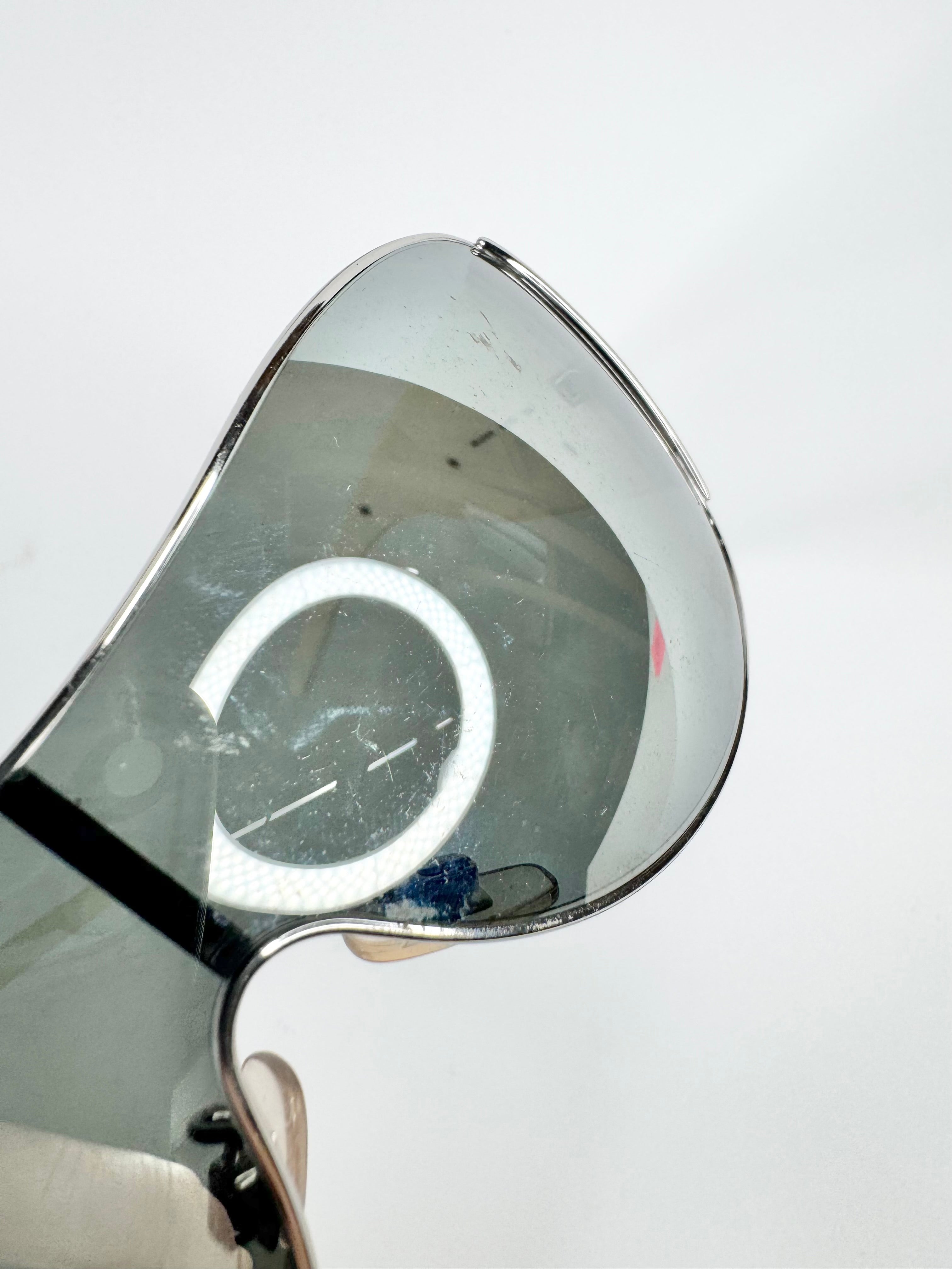 Dolce & Gabbana White Frame Shield Sunglasses